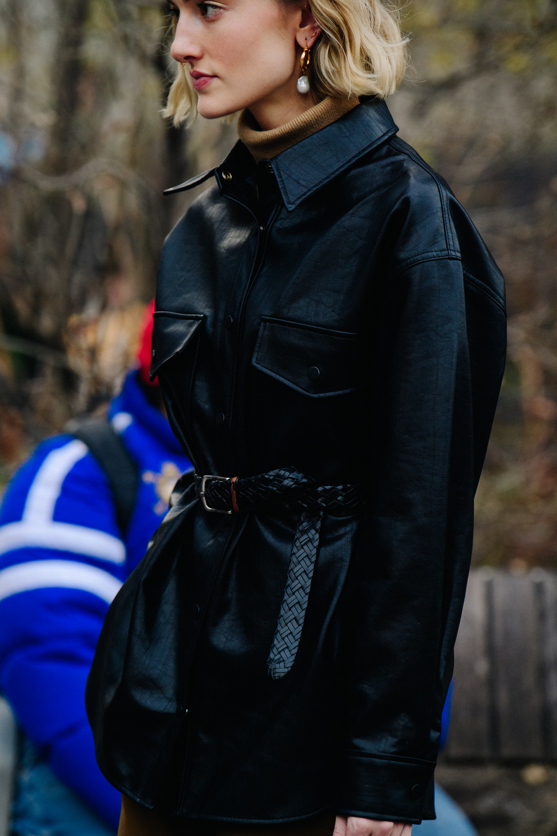 Blogger with septum piercing