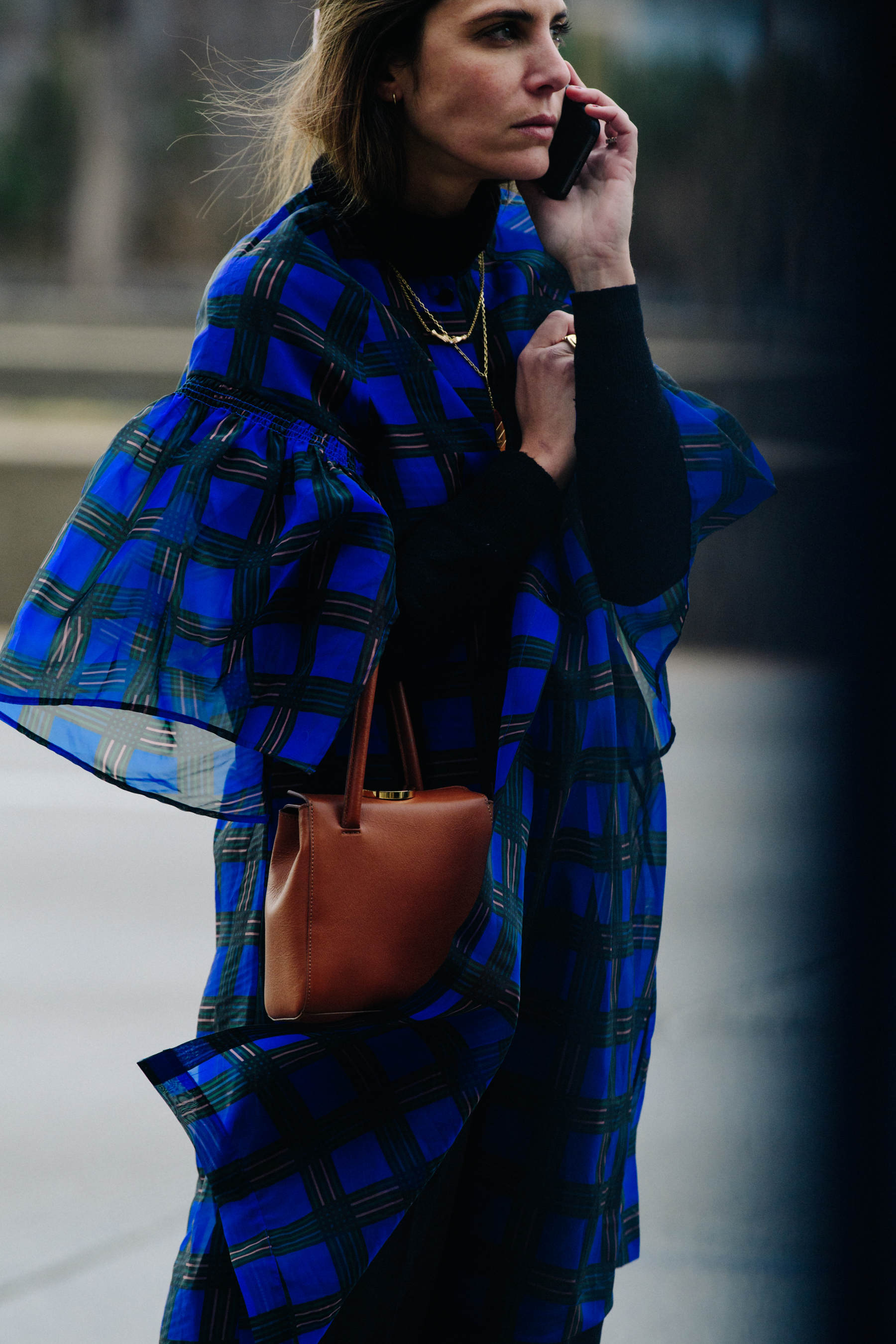 Woman wearing blue top
