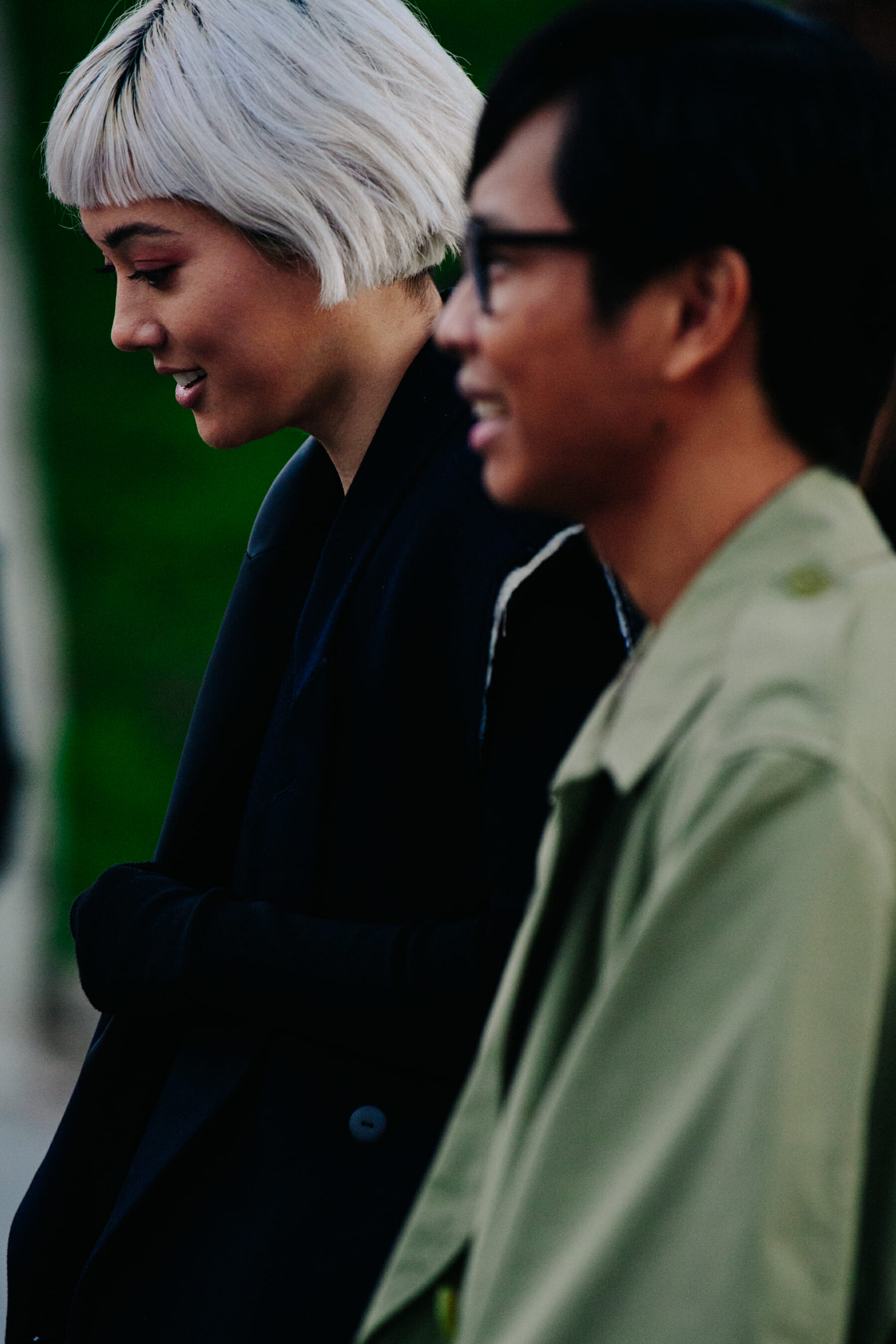 Woman with white hair