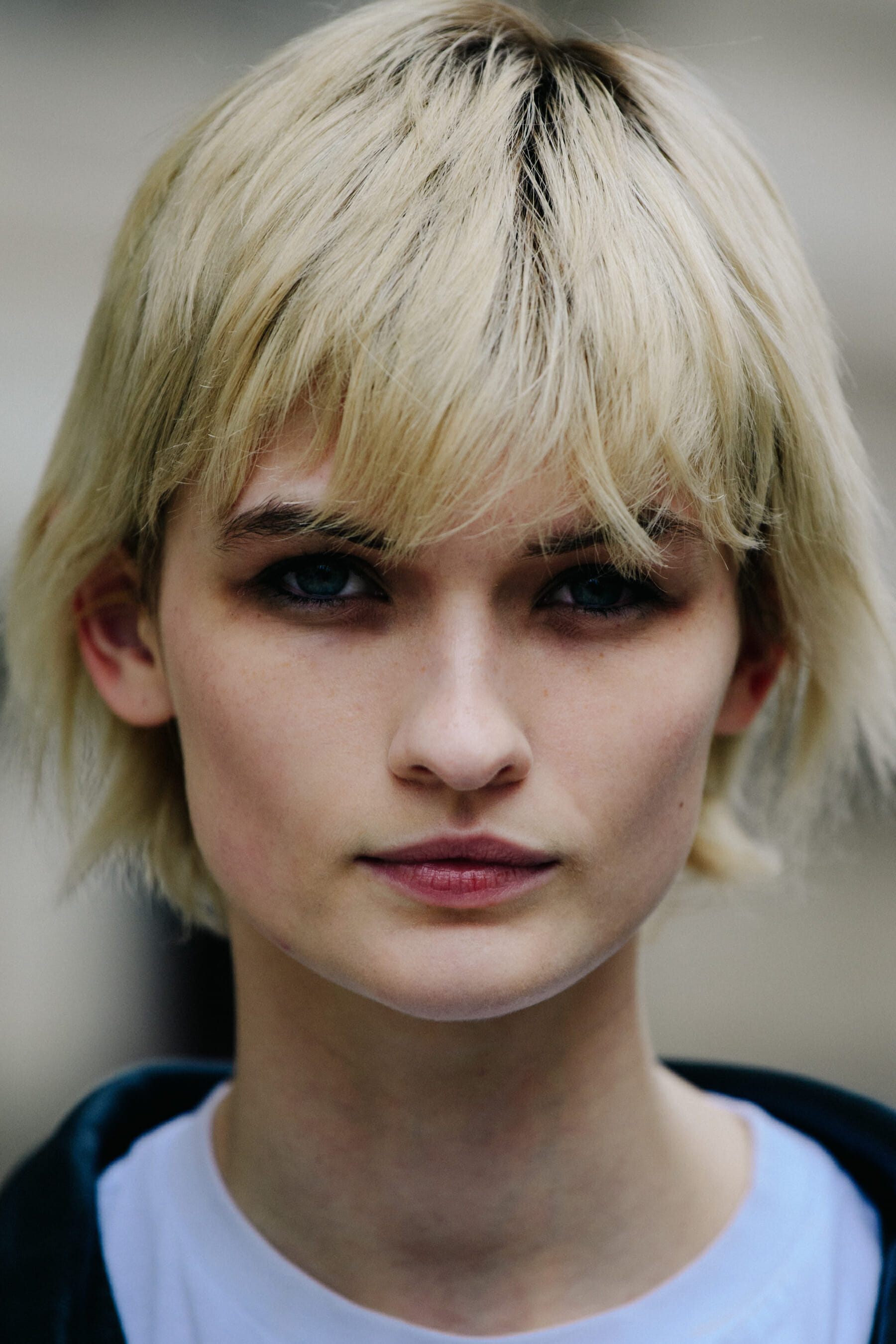 Portrait of model with blonde hair