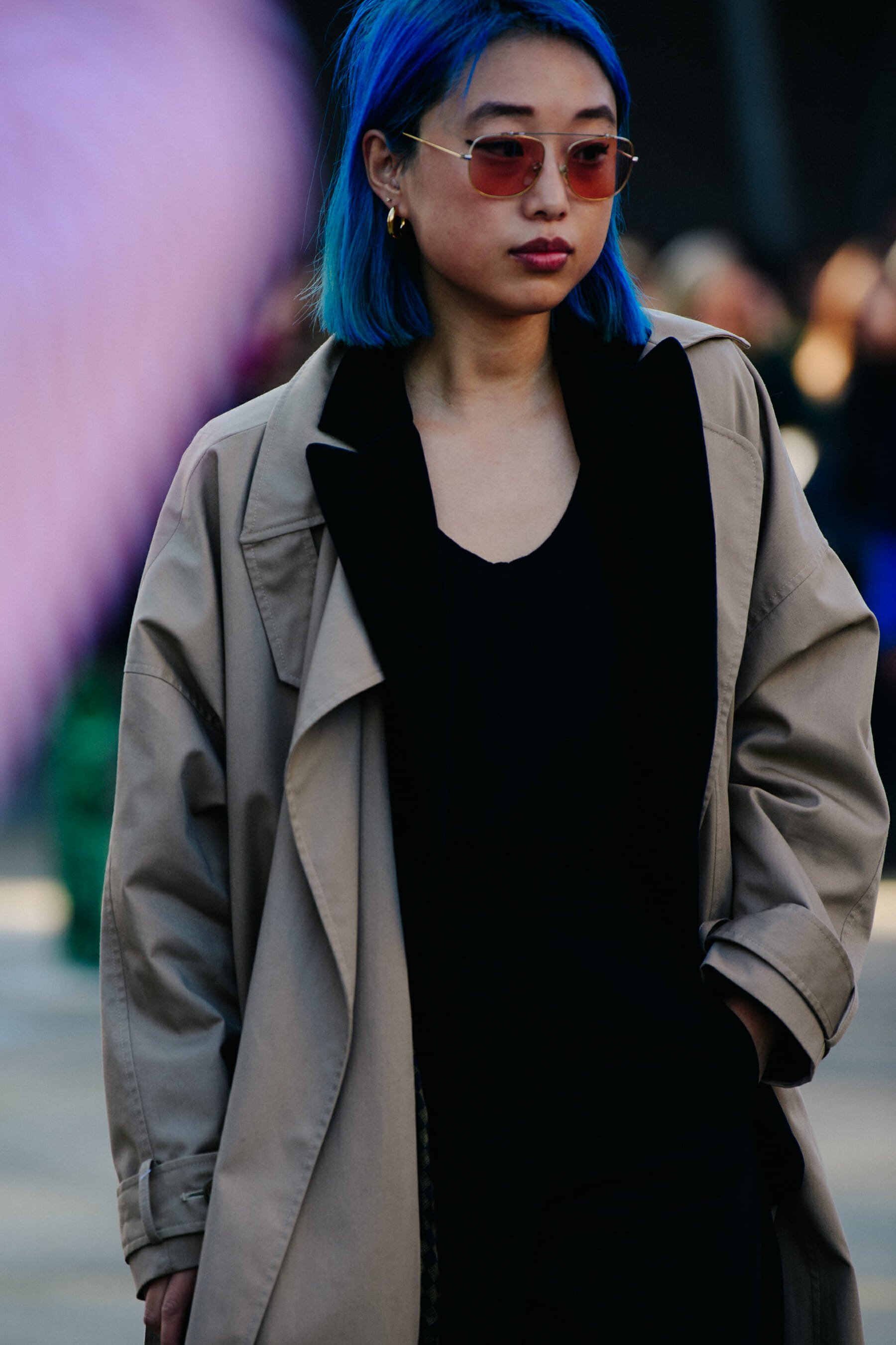 Australian blogger with blue hair
