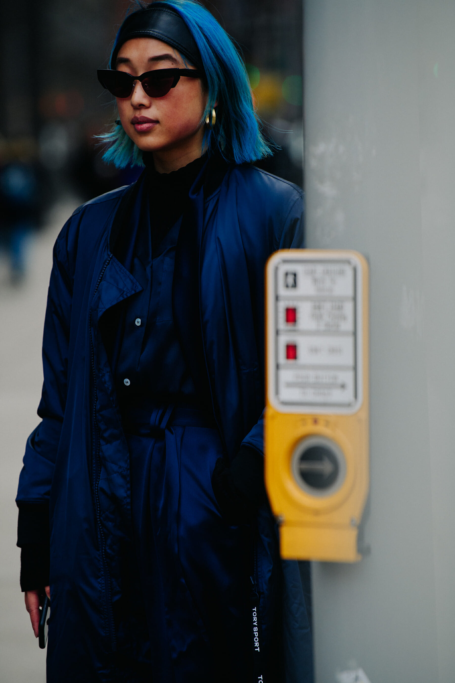Blogger with blue hair