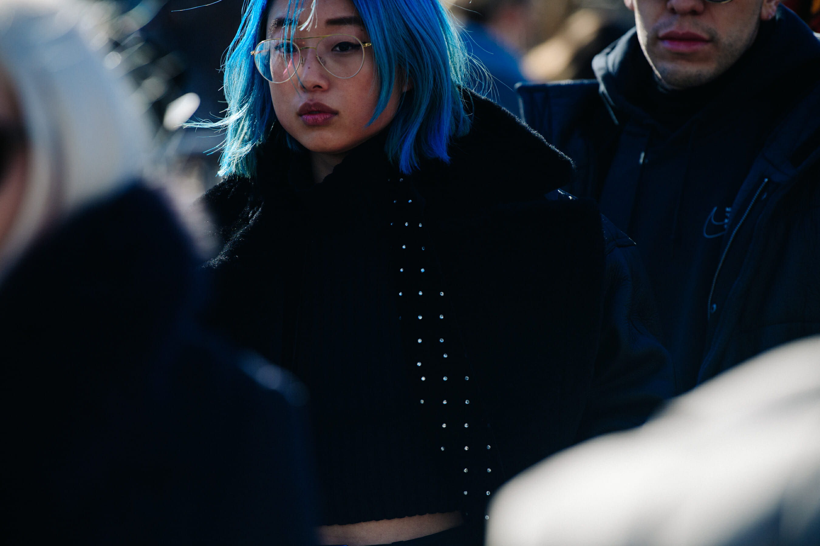 Blogger with blue hair