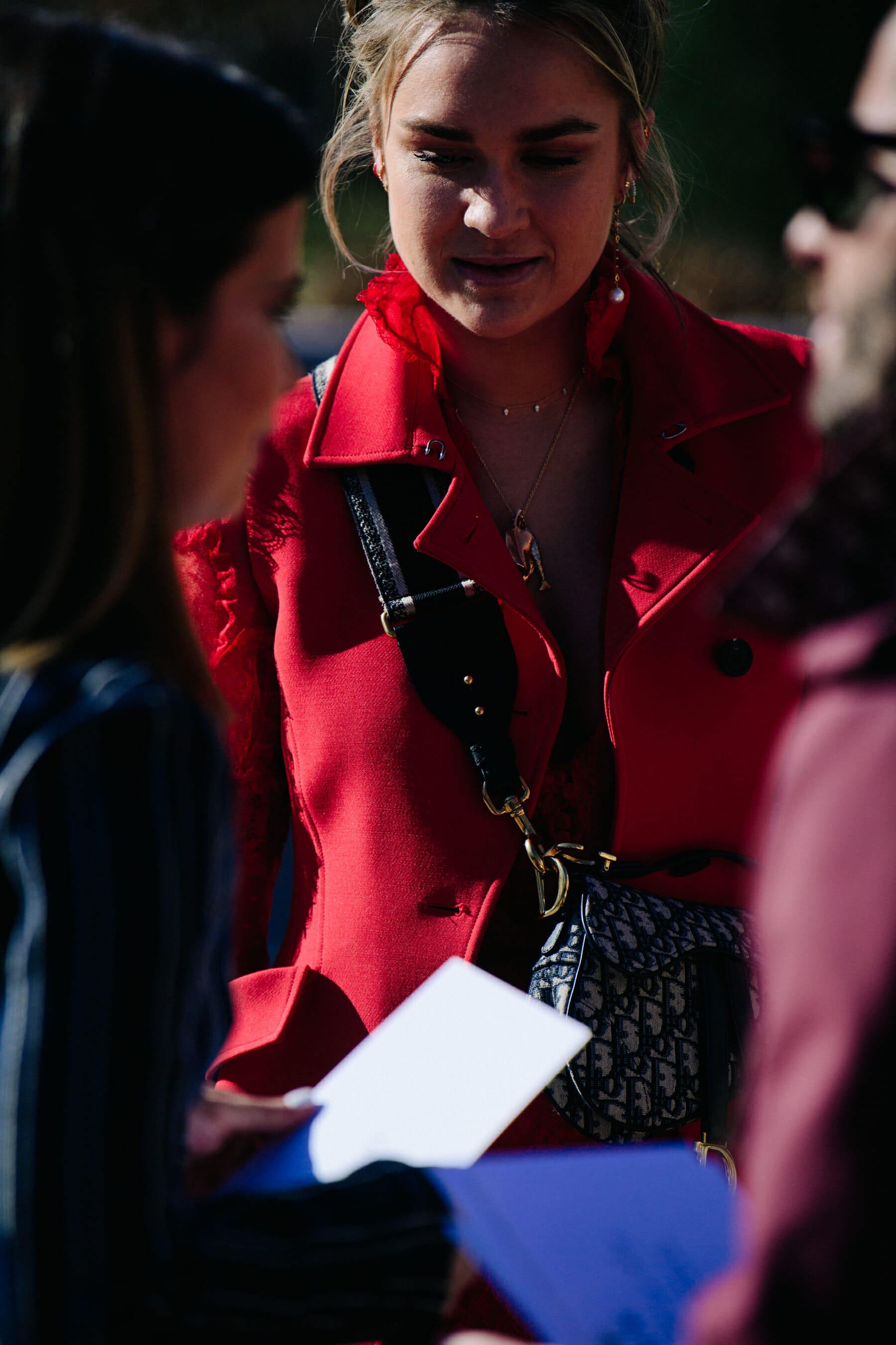 Woman wearing Christian Dior outfit