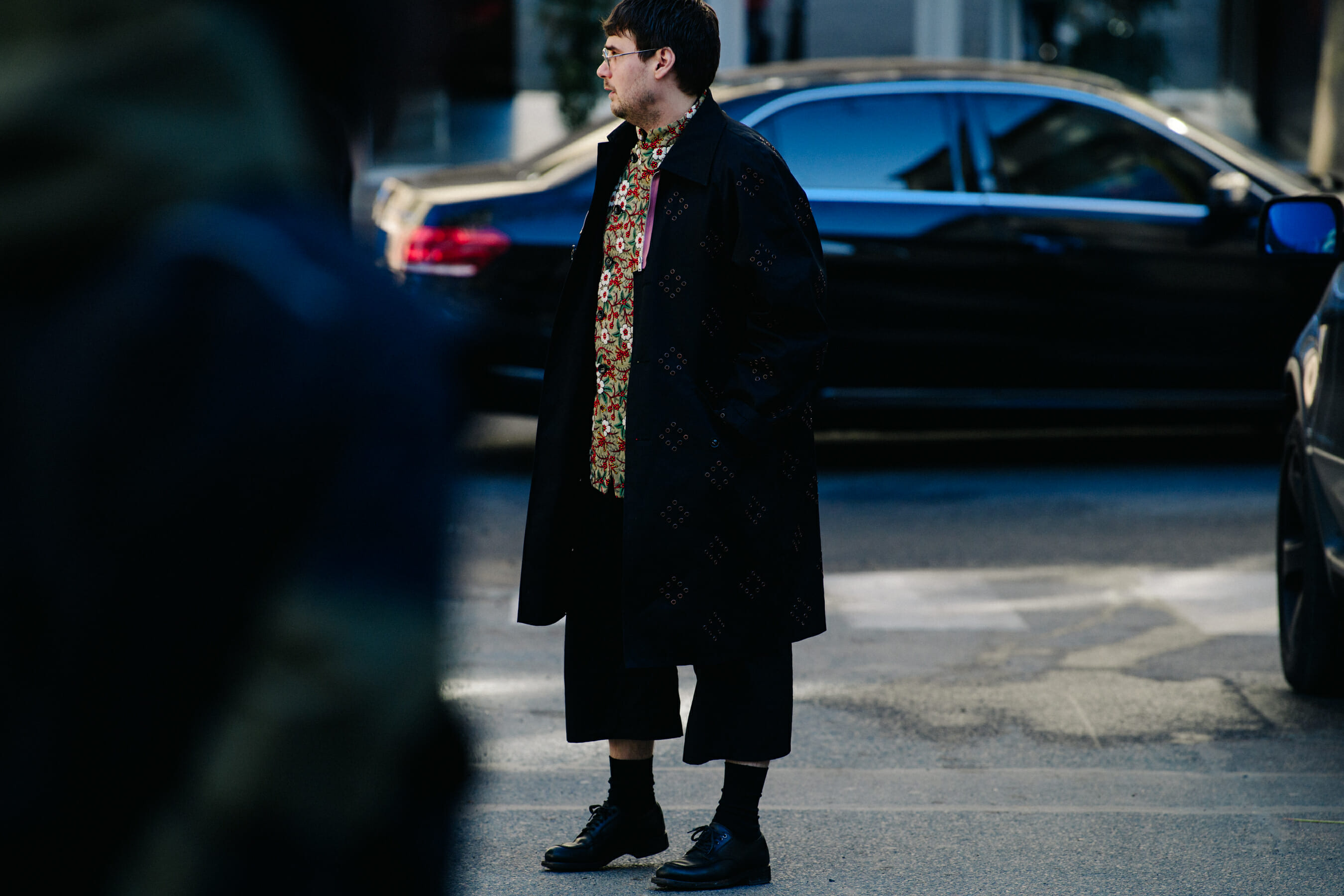 Man wearing floral shirt