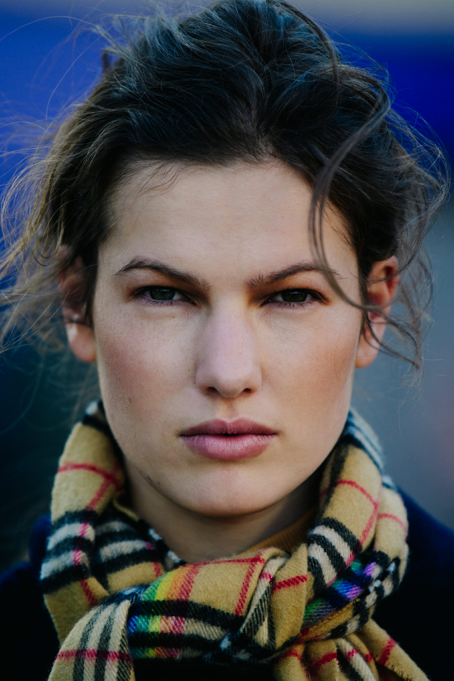 Portrait of model with brown hair