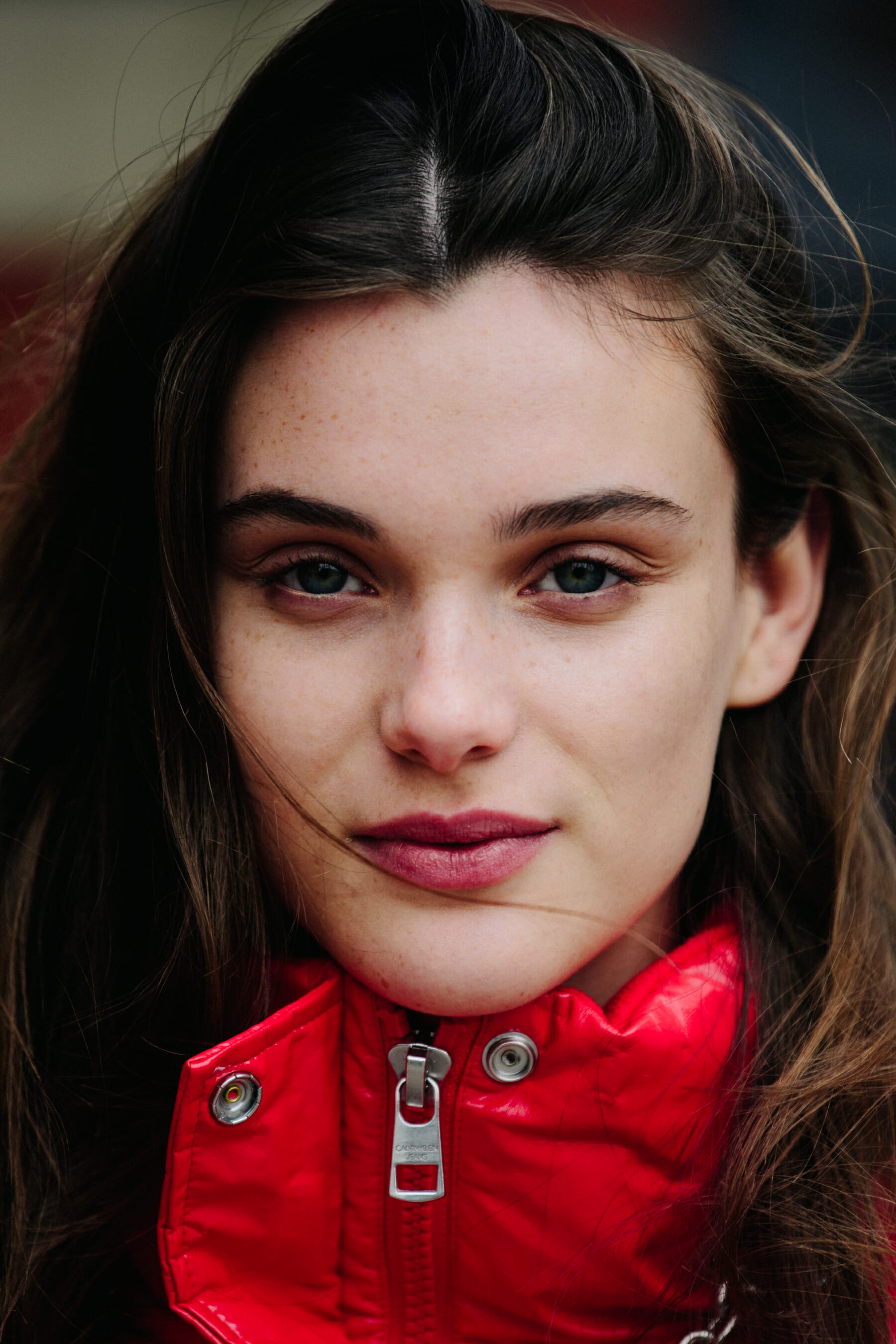 Portrait of model with green eyes