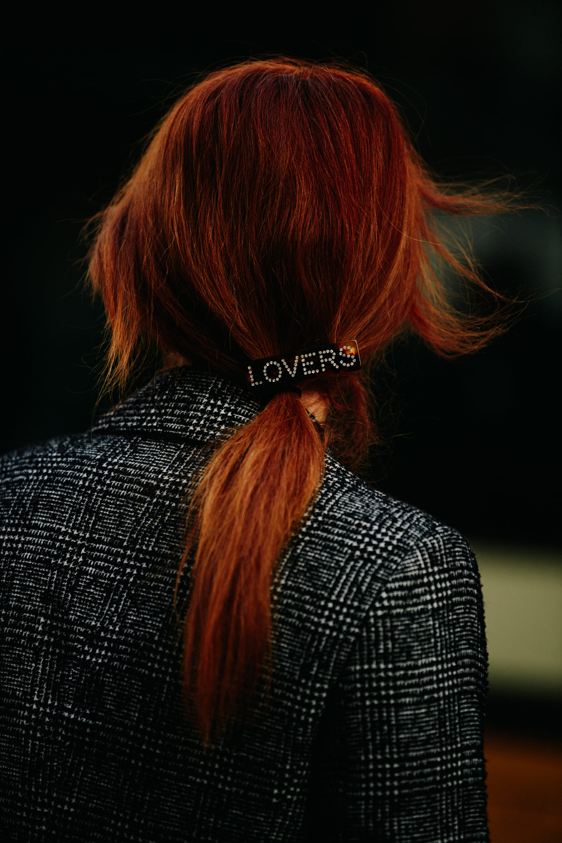 Woman wearing hairclip