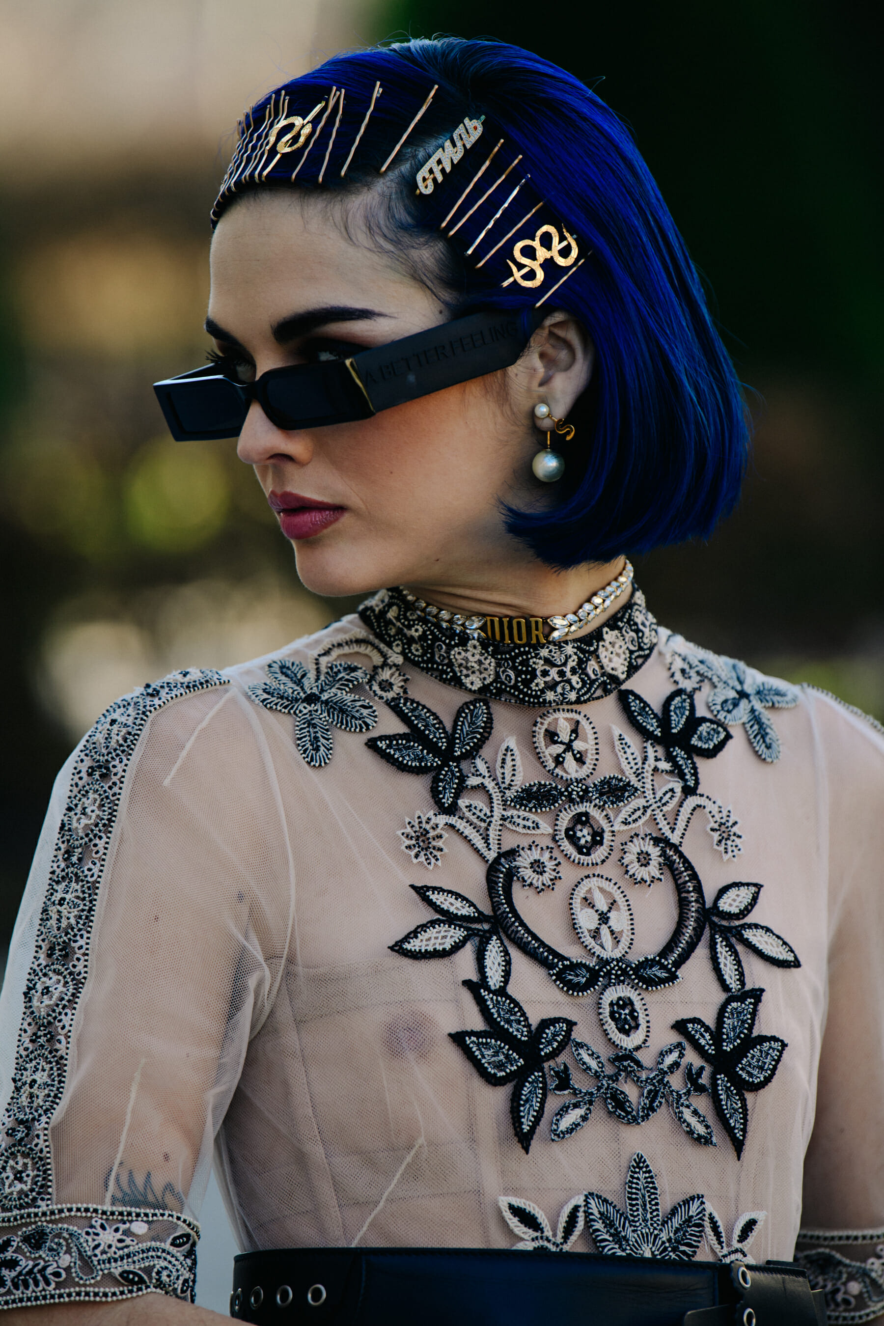 Woman wearing Christian Dior outfit