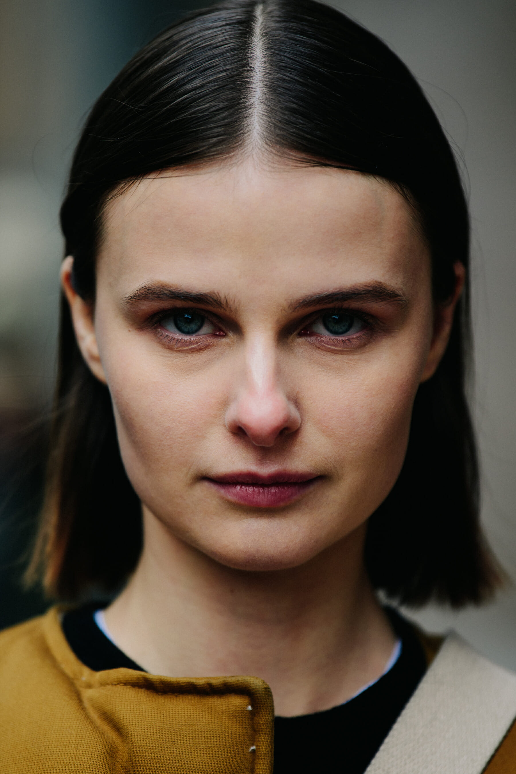 Portrait of model with blue eyes
