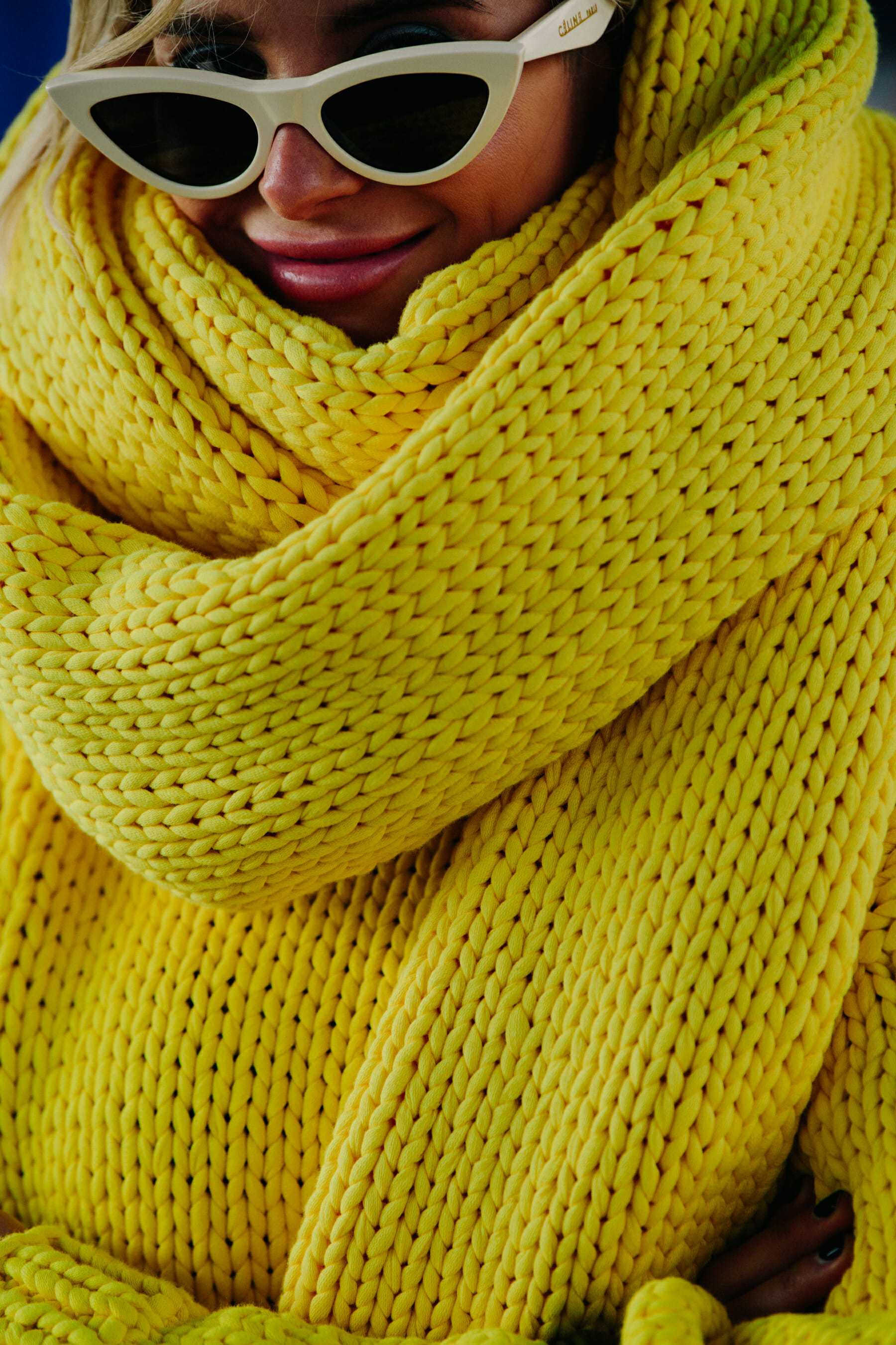 Blogger wearing yellow outfit