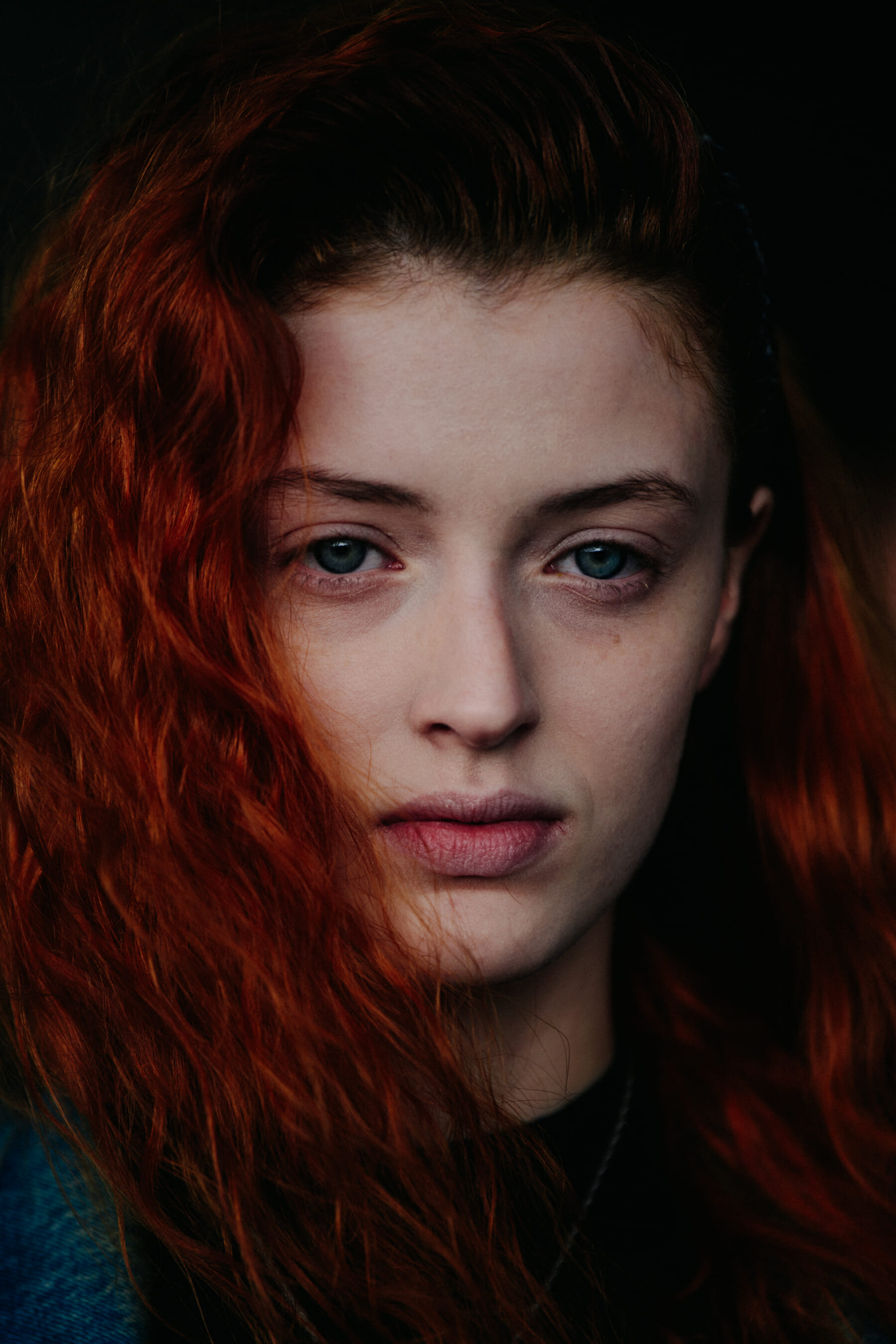 Portrait of ginger model