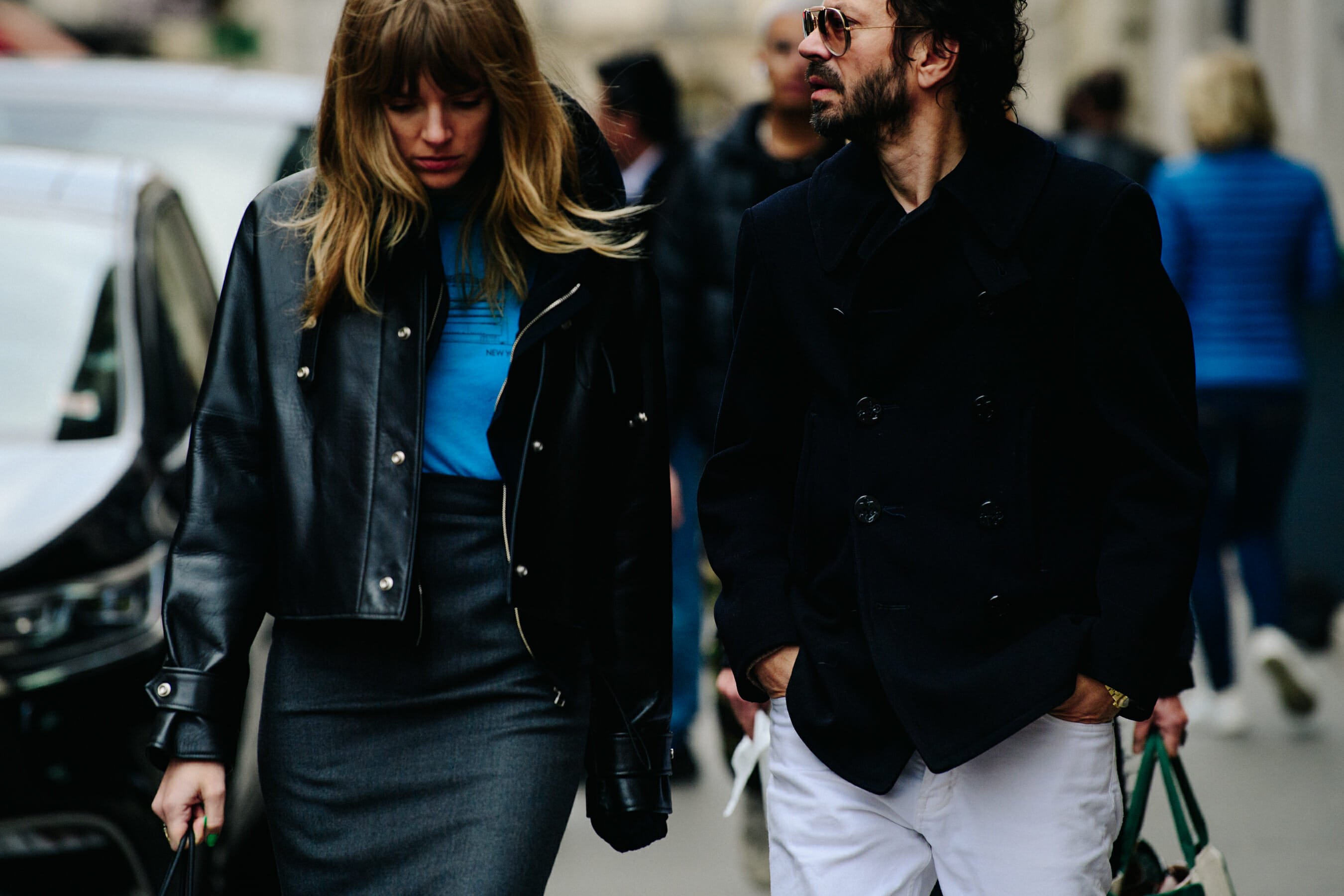 Couple wearing dark jackets