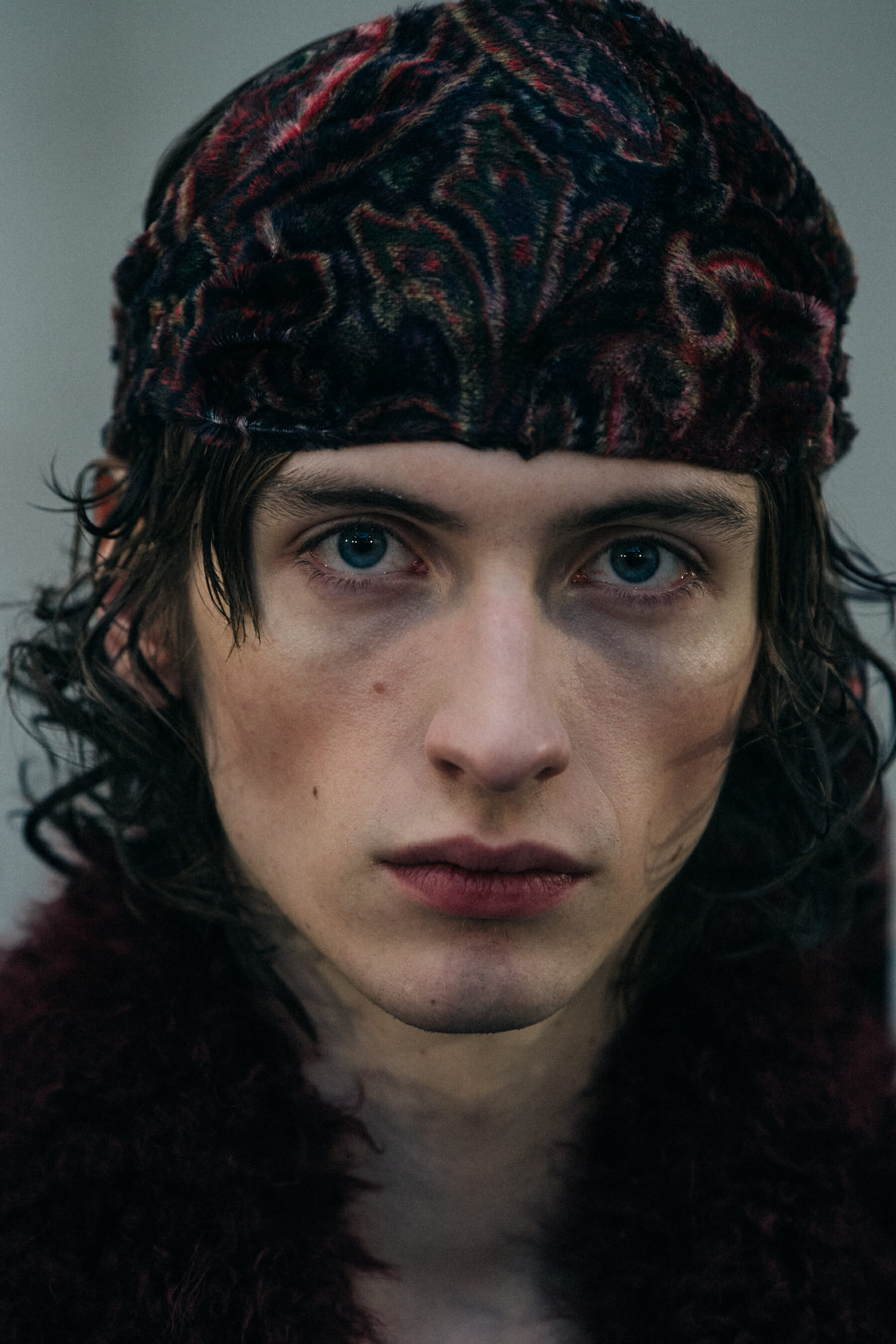 Benno Bulang backstage at Ann Demeulemeester