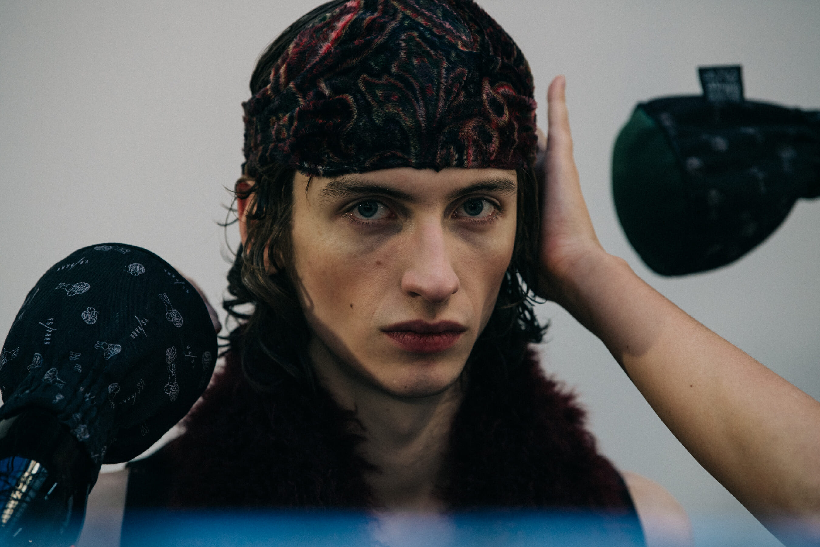 Benno Bulang backstage at Ann Demeulemeester