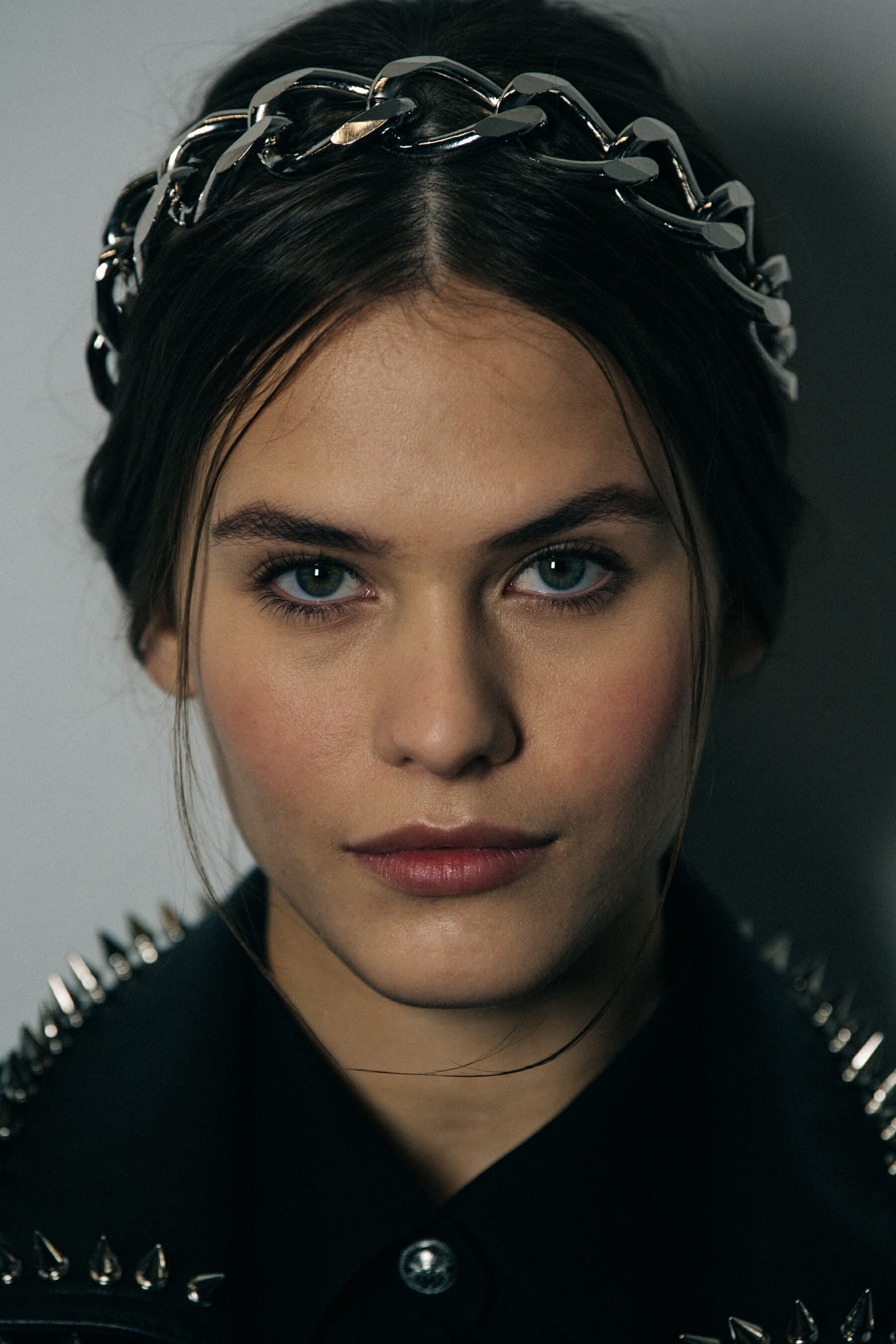 Portrait of model wearing hairband