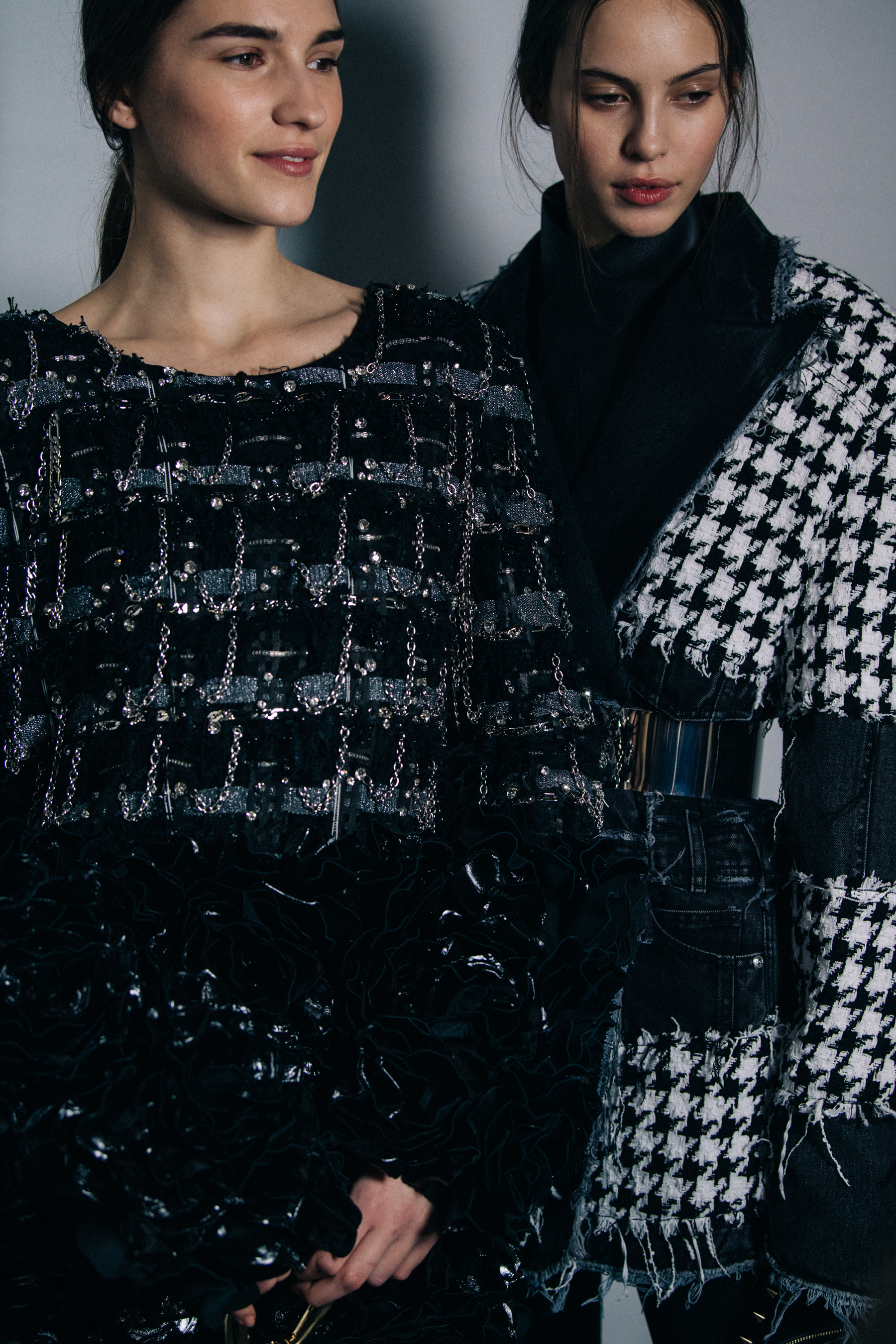 Yvonne Bevanda backstage at Balmain