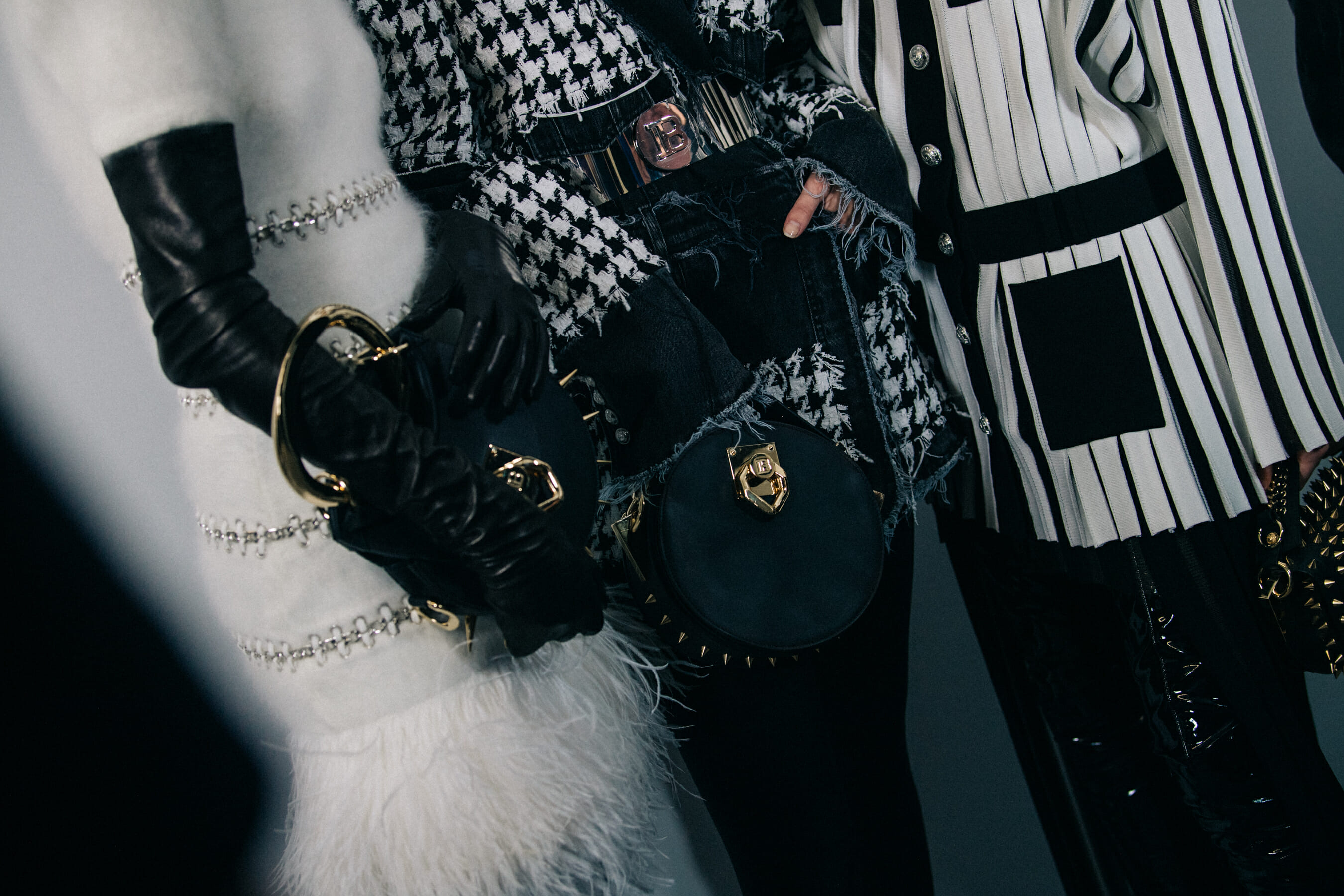Yvonne Bevanda backstage at Balmain