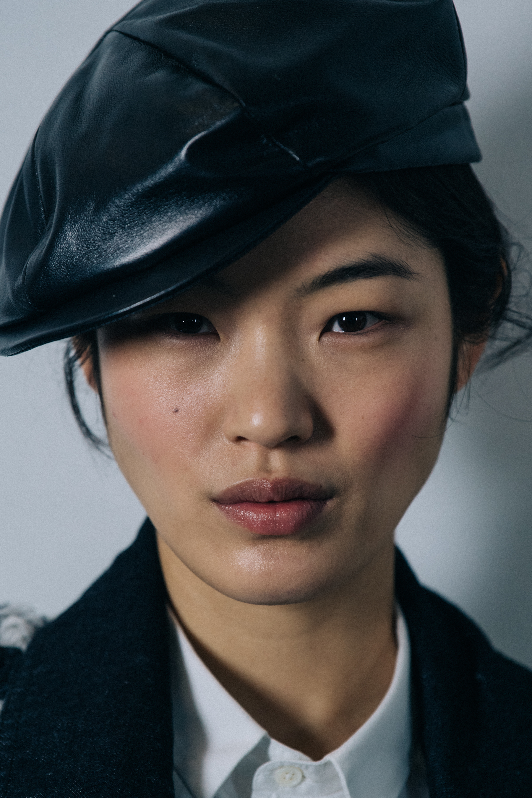 Chiharu Okunugi backstage at Balmain