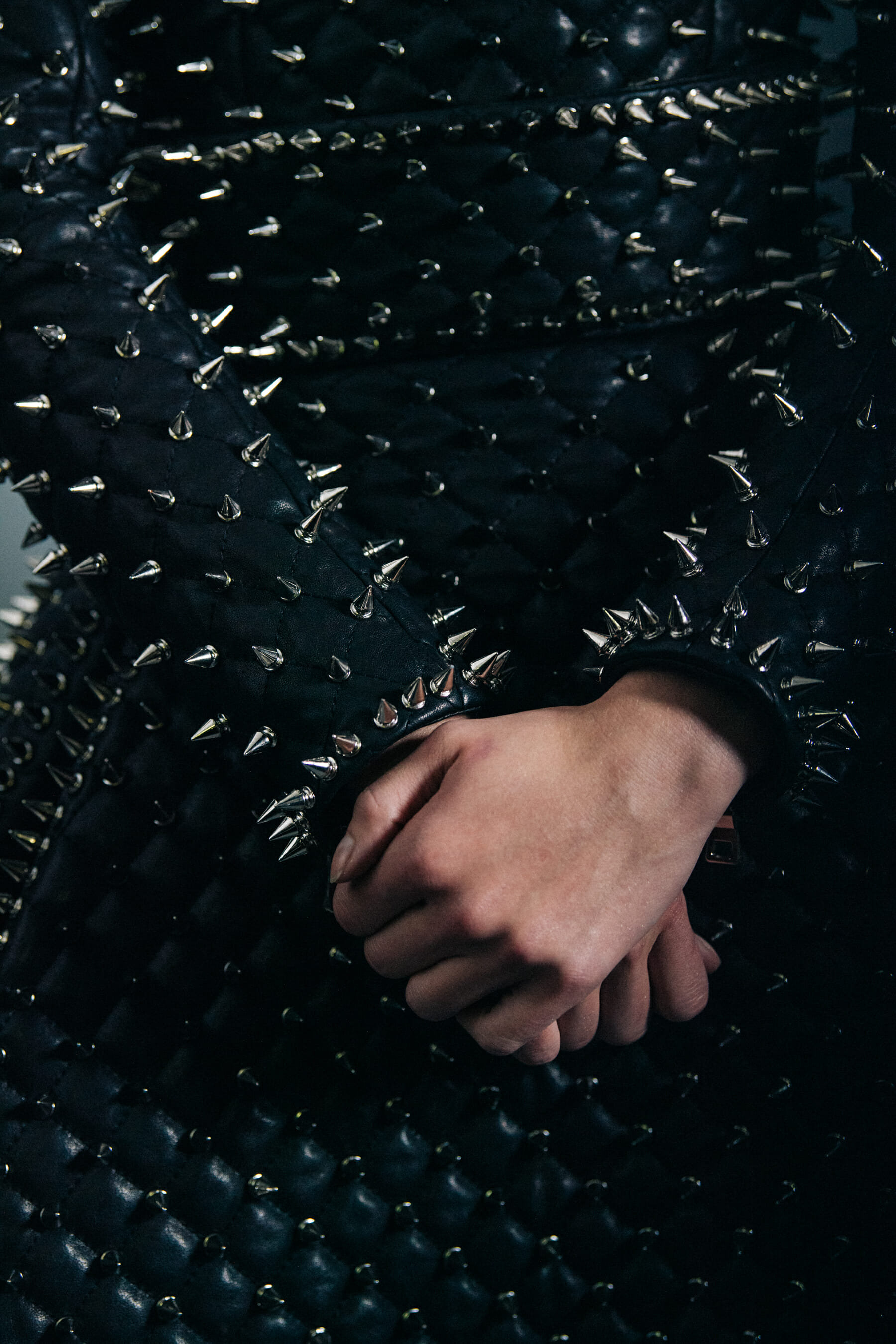 Grace Elizabeth backstage at Balmain