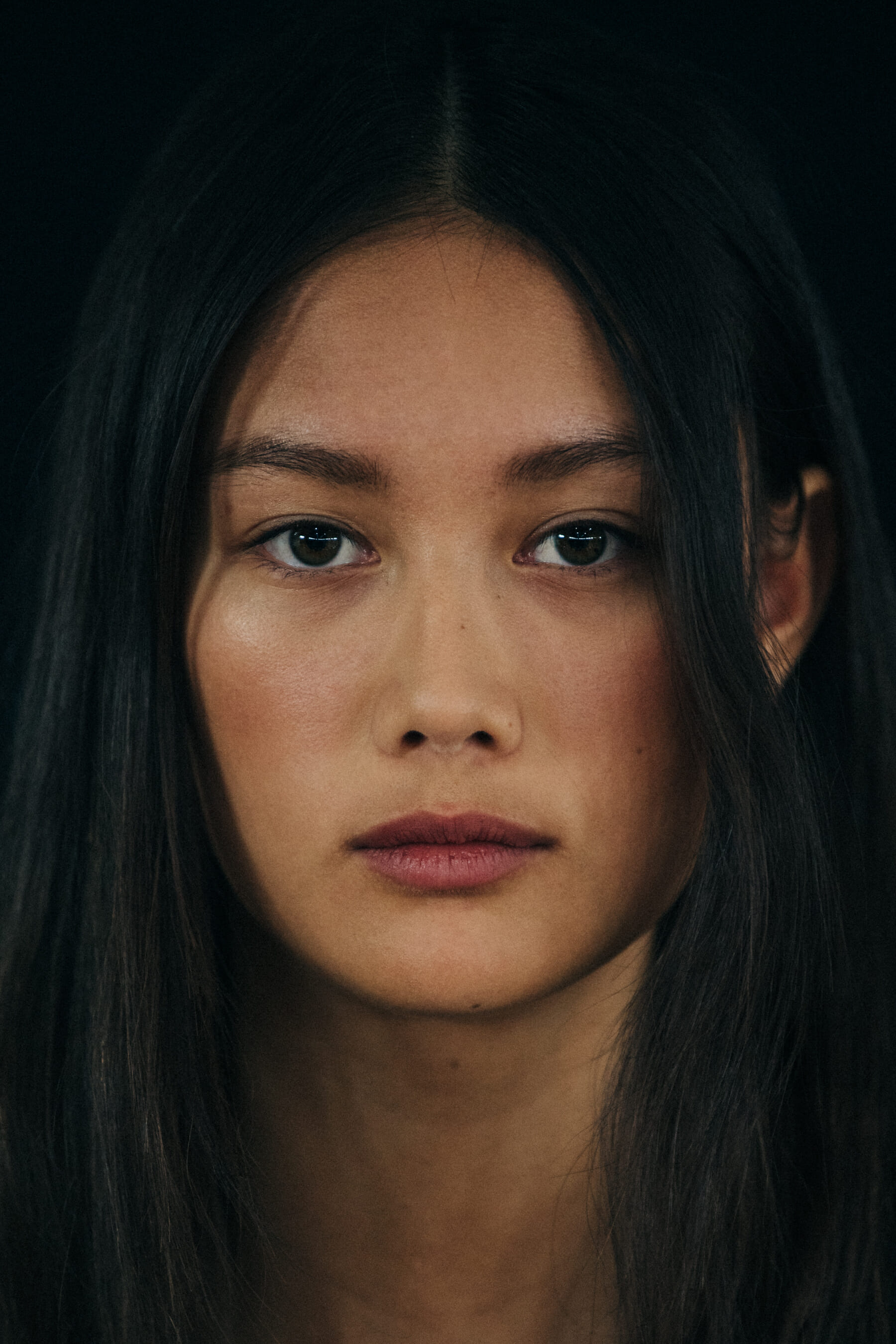 Portrait of brunette Danish model