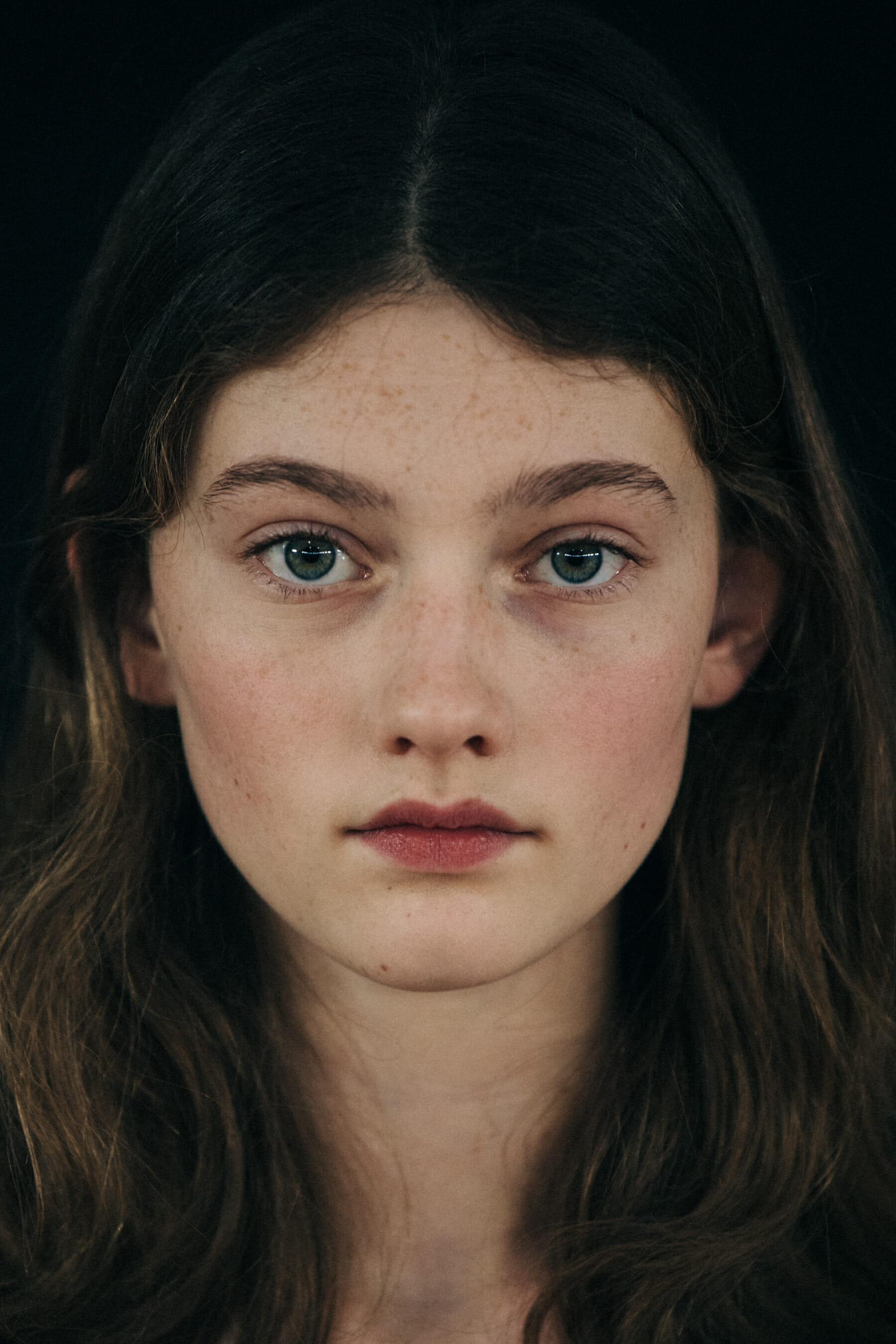 Portrait of brunette Danish model