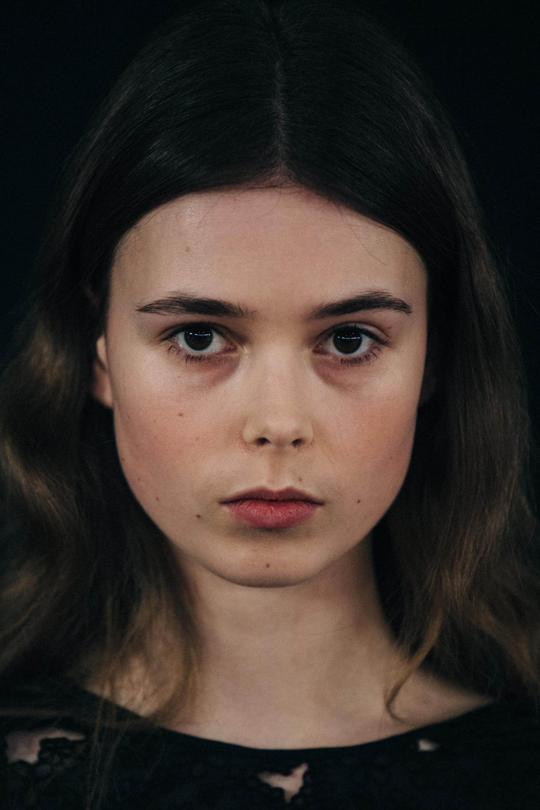 Portrait of brunette Danish model