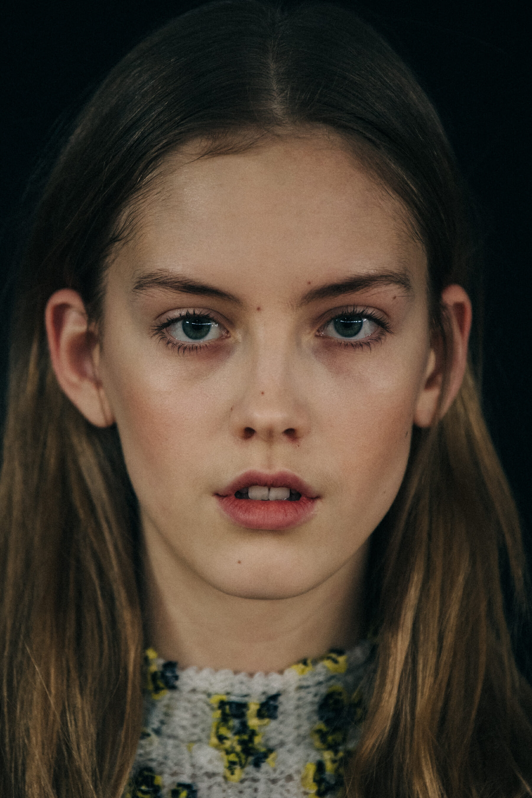 Portrait of blonde Danish model