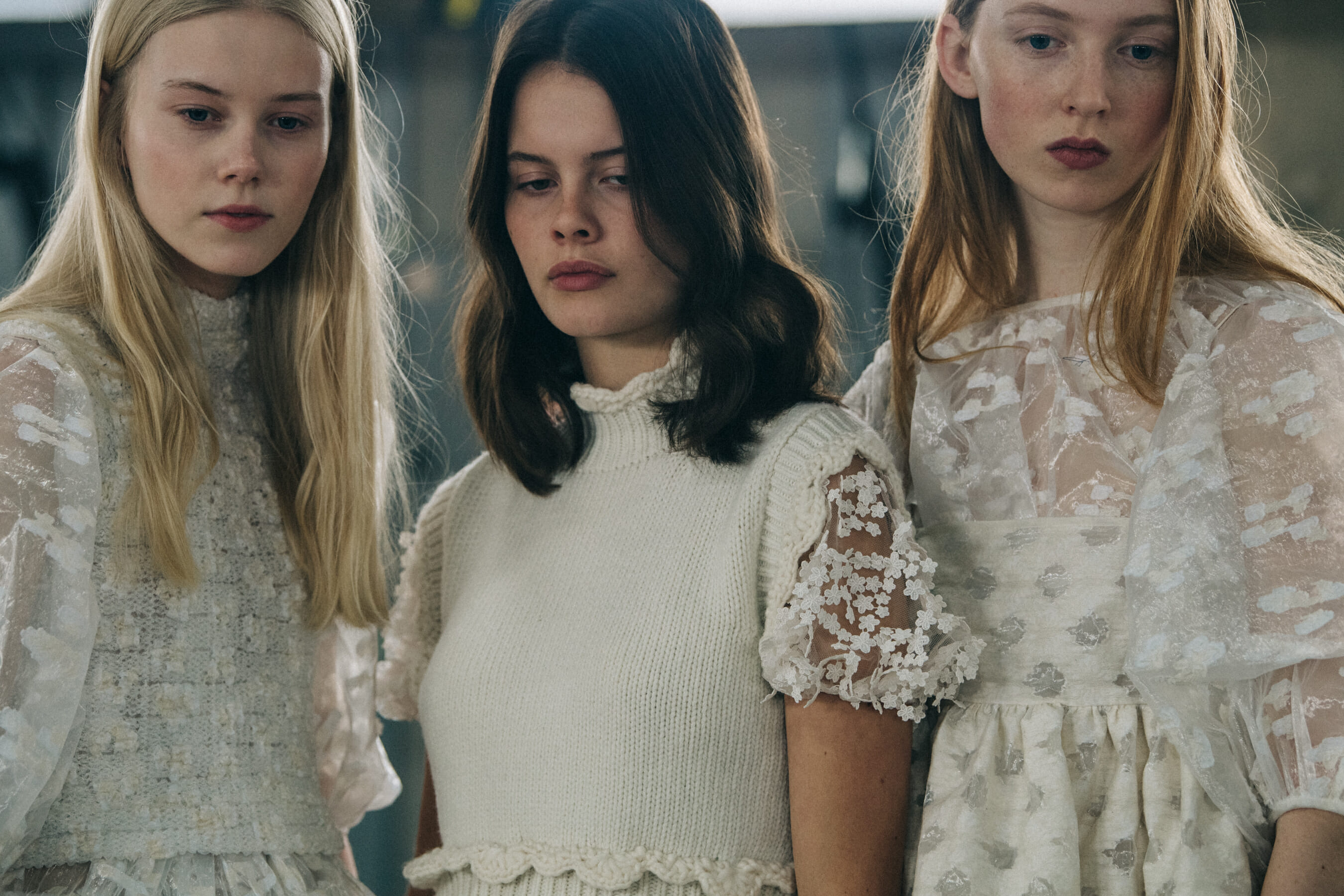 Clara Ruby backstage at Cecilie Bahnsen