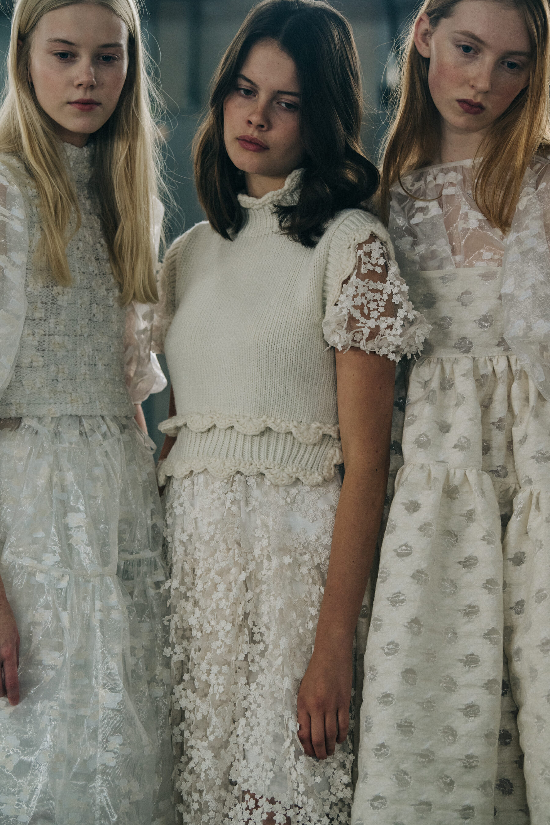 Clara Ruby backstage at Cecilie Bahnsen