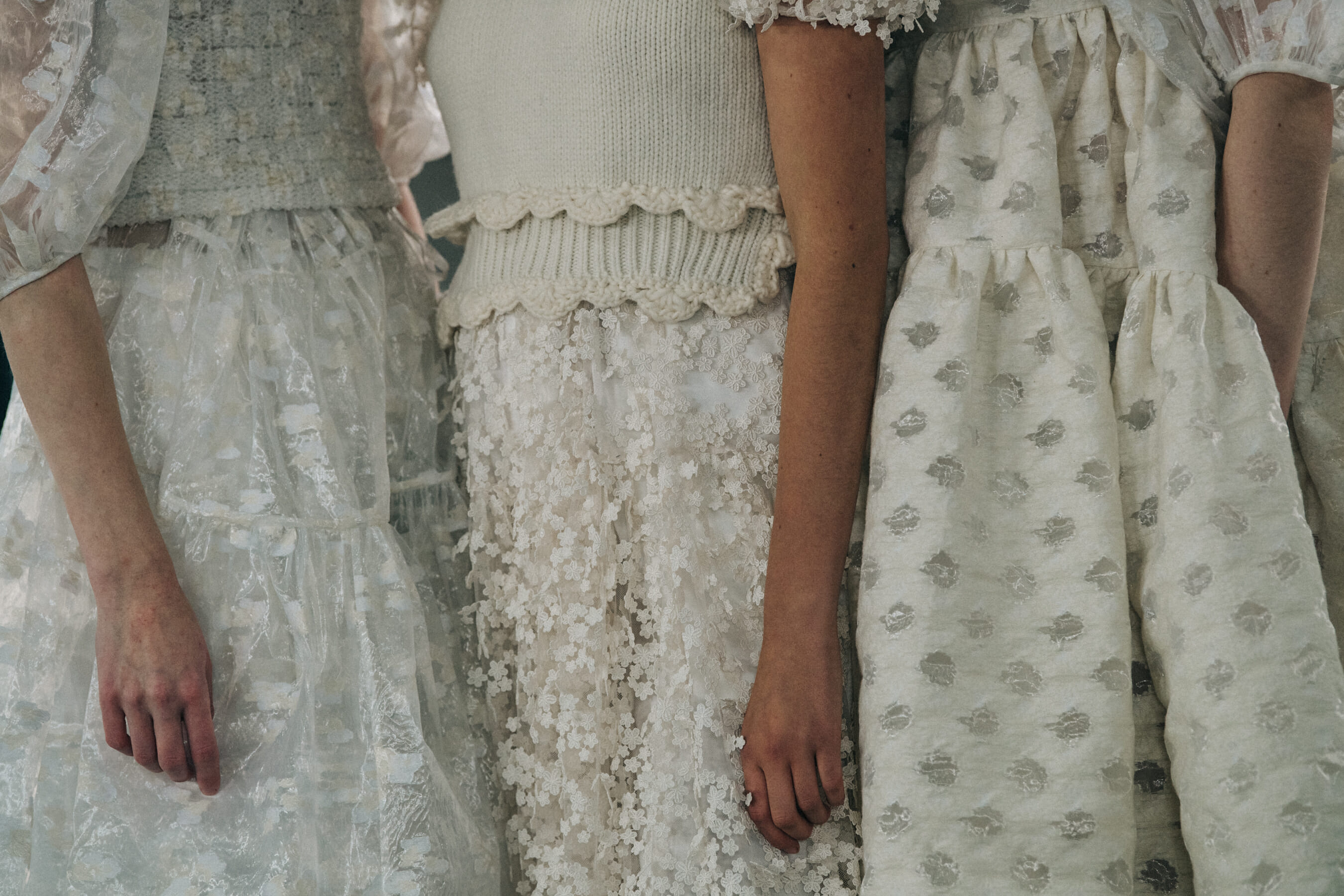 Clara Ruby backstage at Cecilie Bahnsen