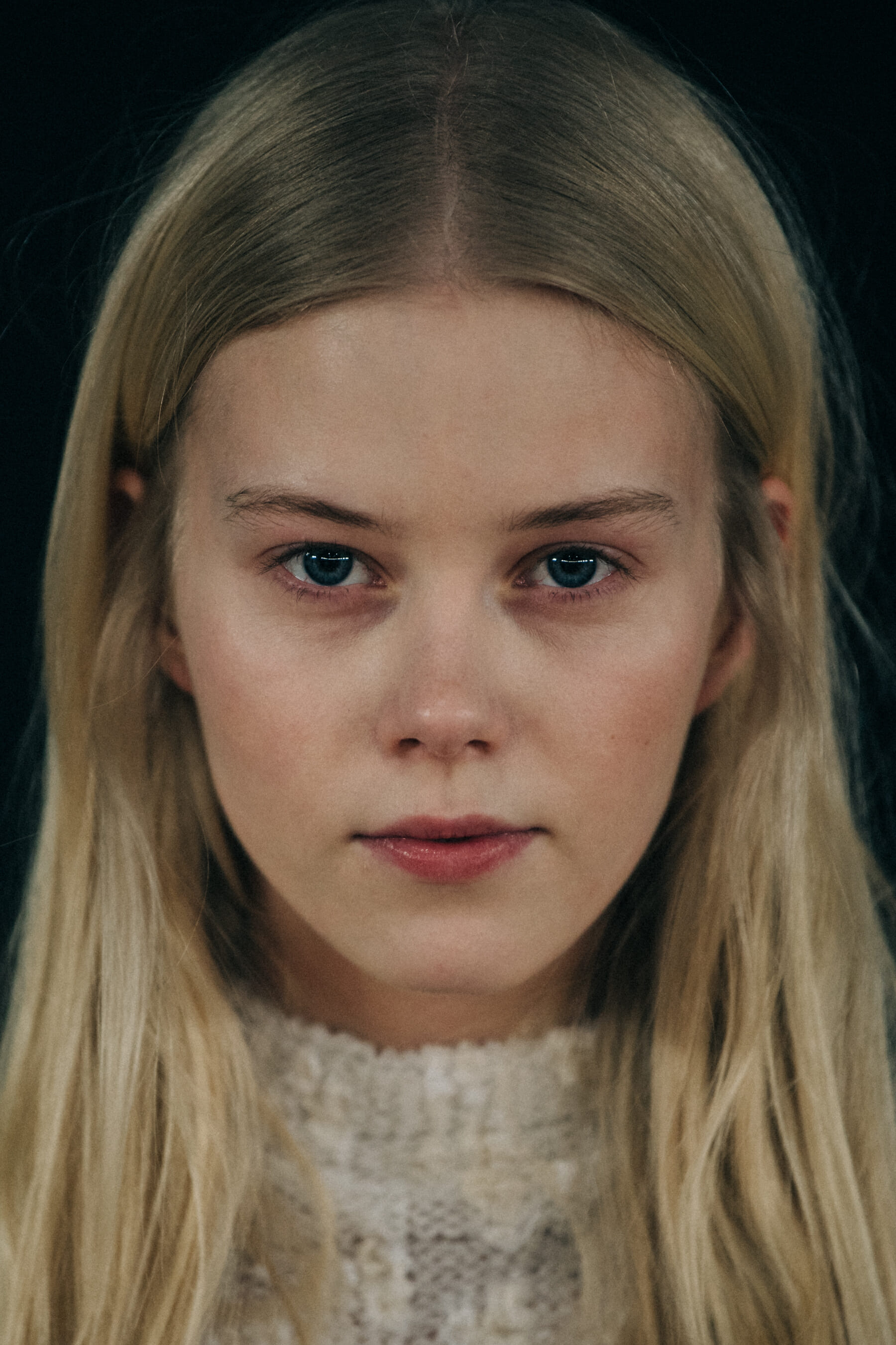 Portrait of blonde Danish model