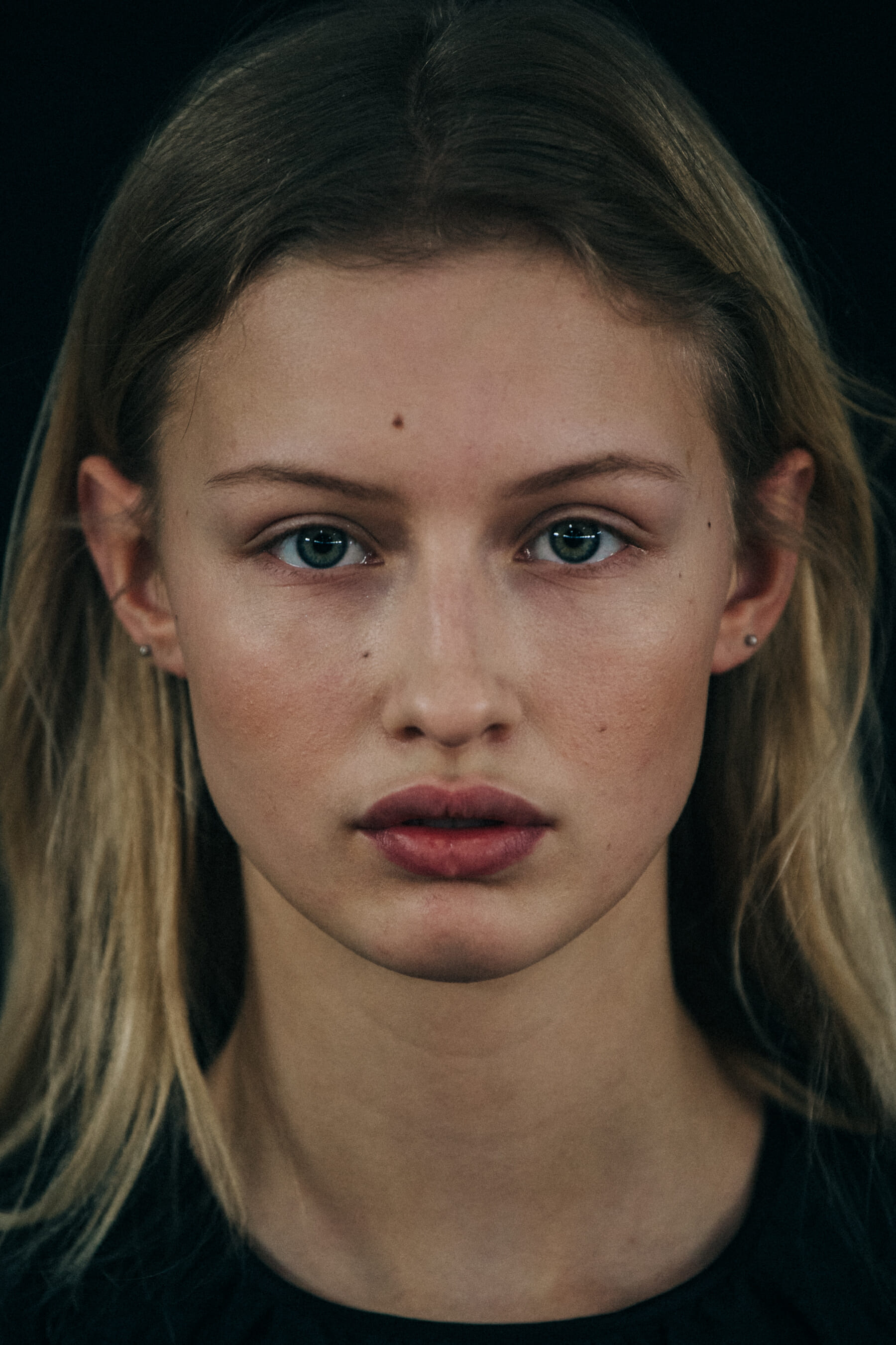 Portrait of blonde Danish model