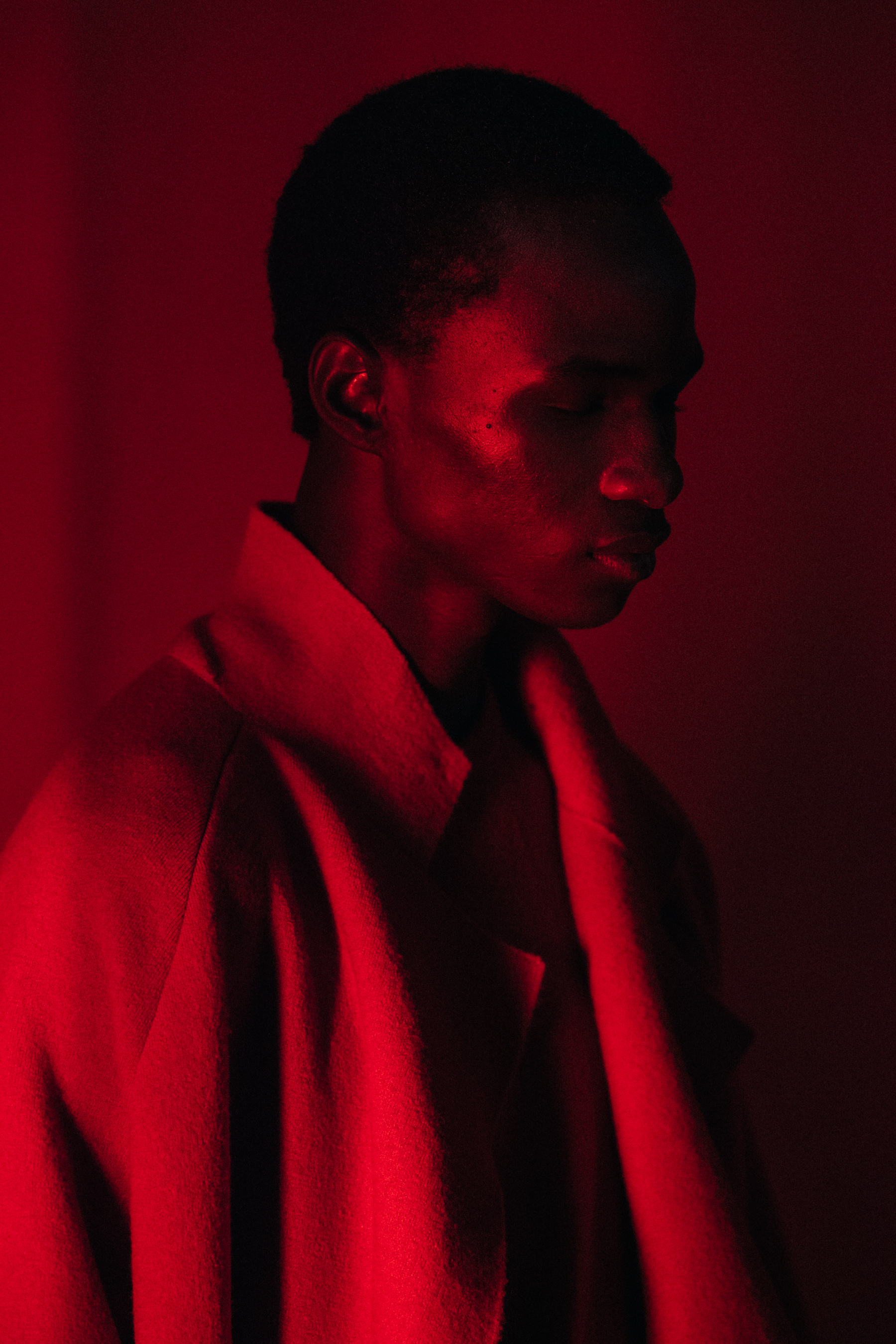 Malick Bodian backstage at Haider Ackermann