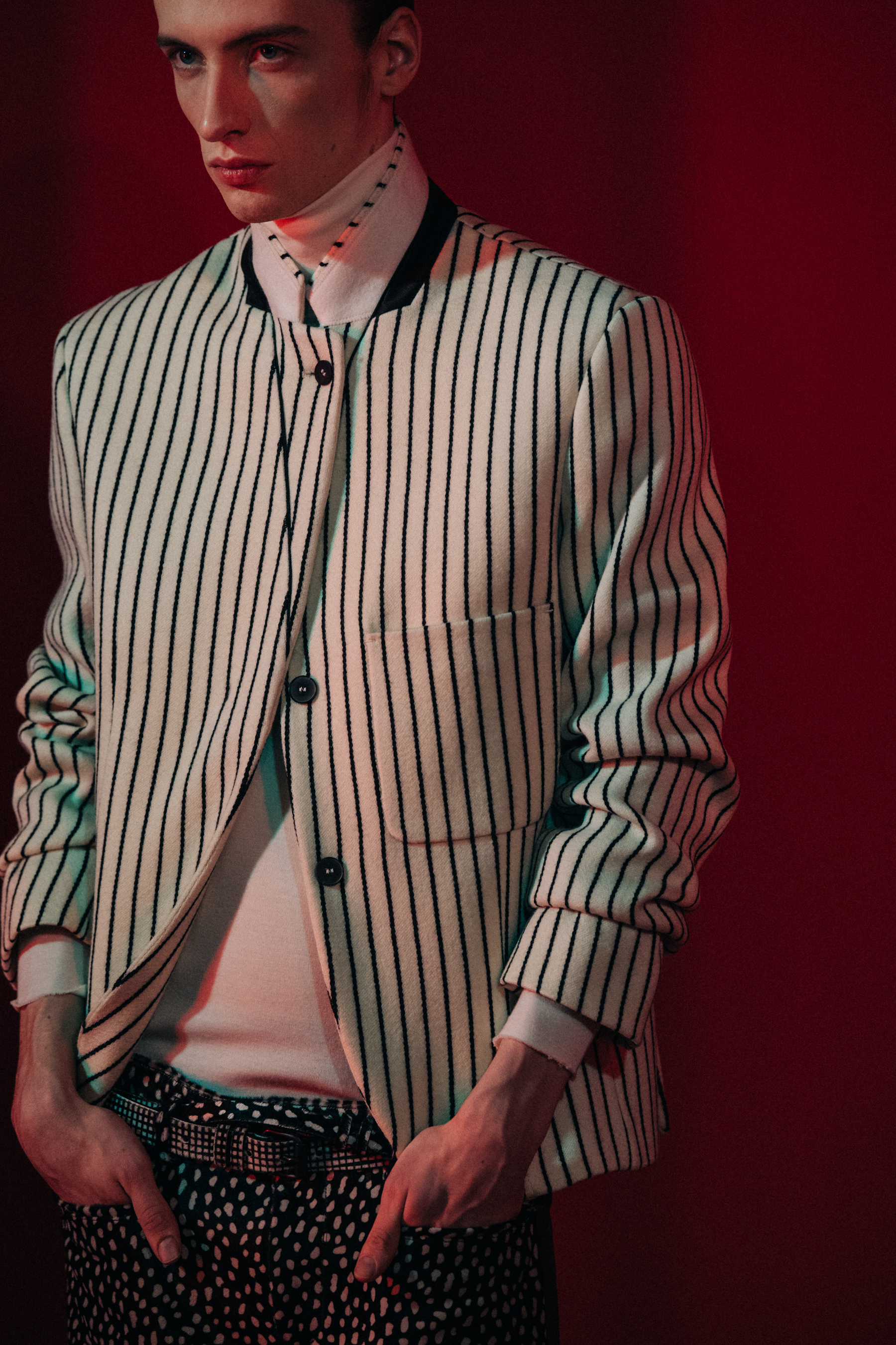Benno Bulang backstage at Haider Ackermann