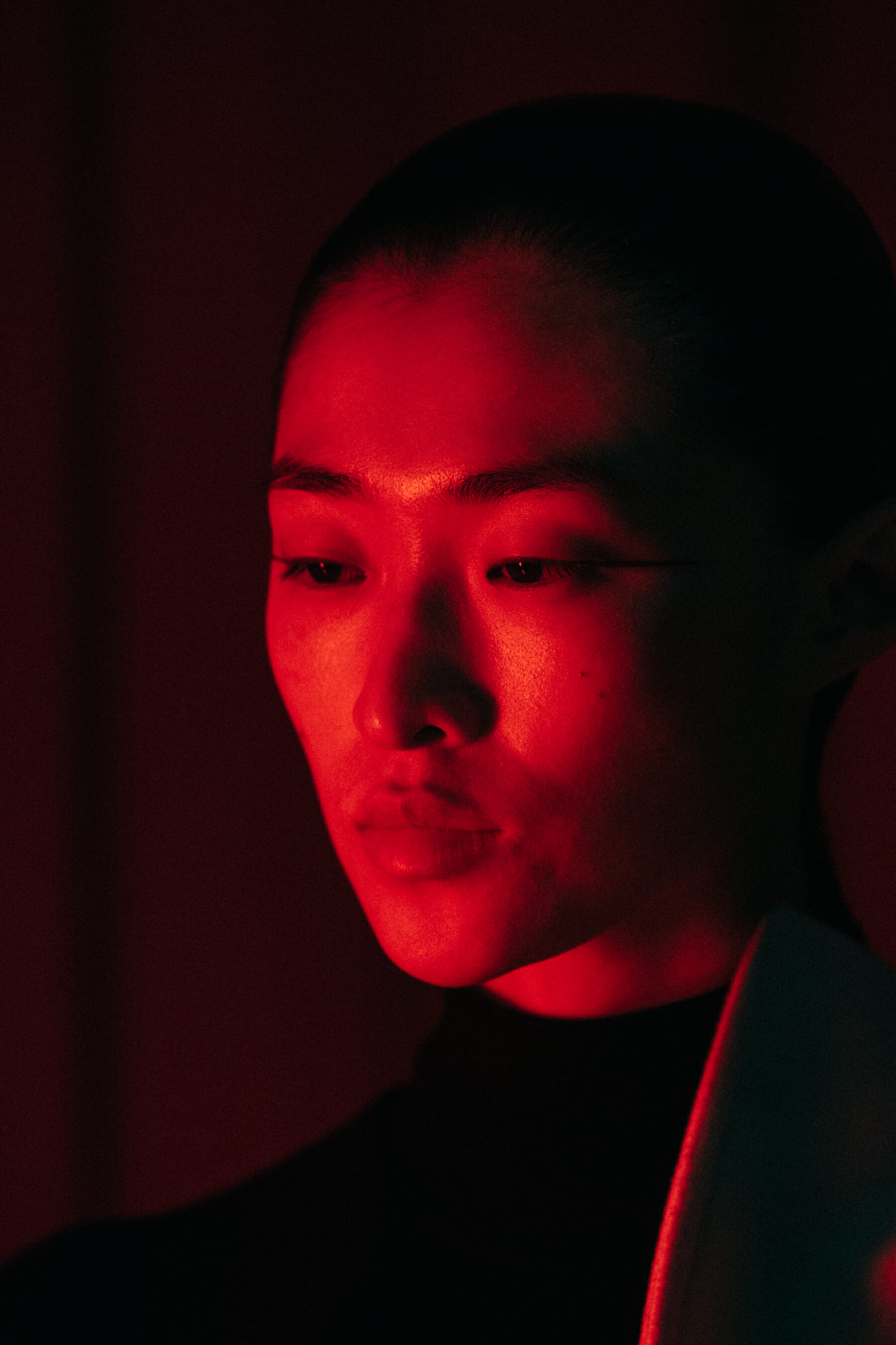 Chu Wong backstage at Haider Ackermann