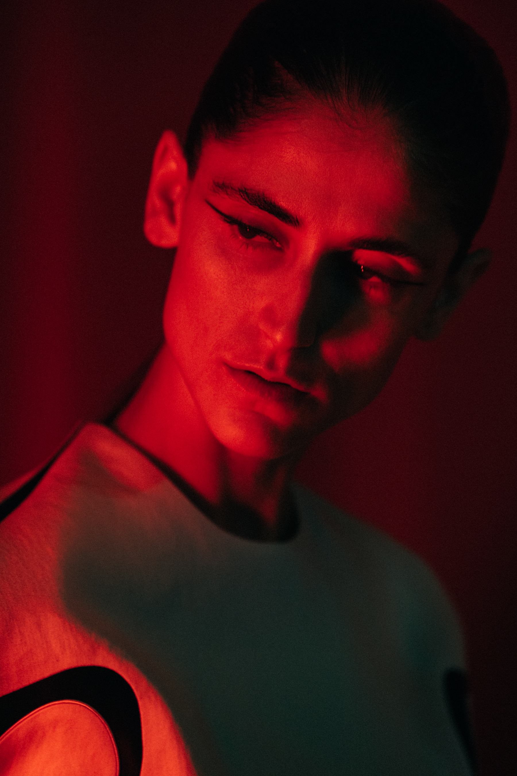 Daiane Conterato backstage at Haider Ackermann