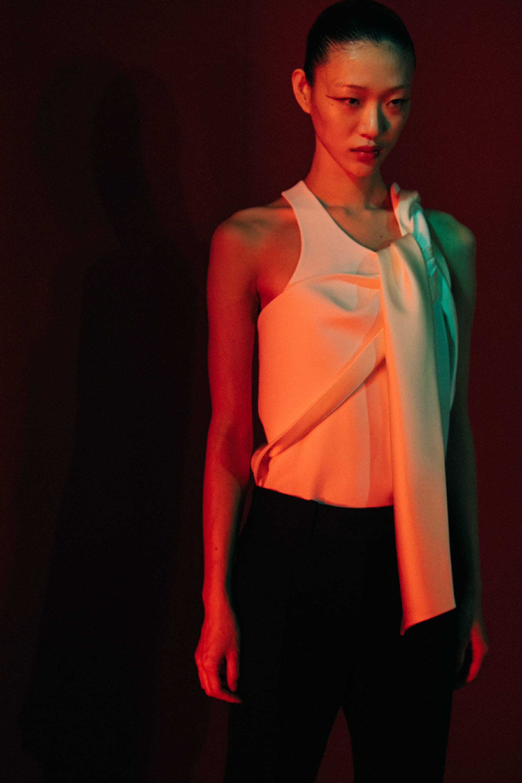 Sora Choi backstage at Haider Ackermann