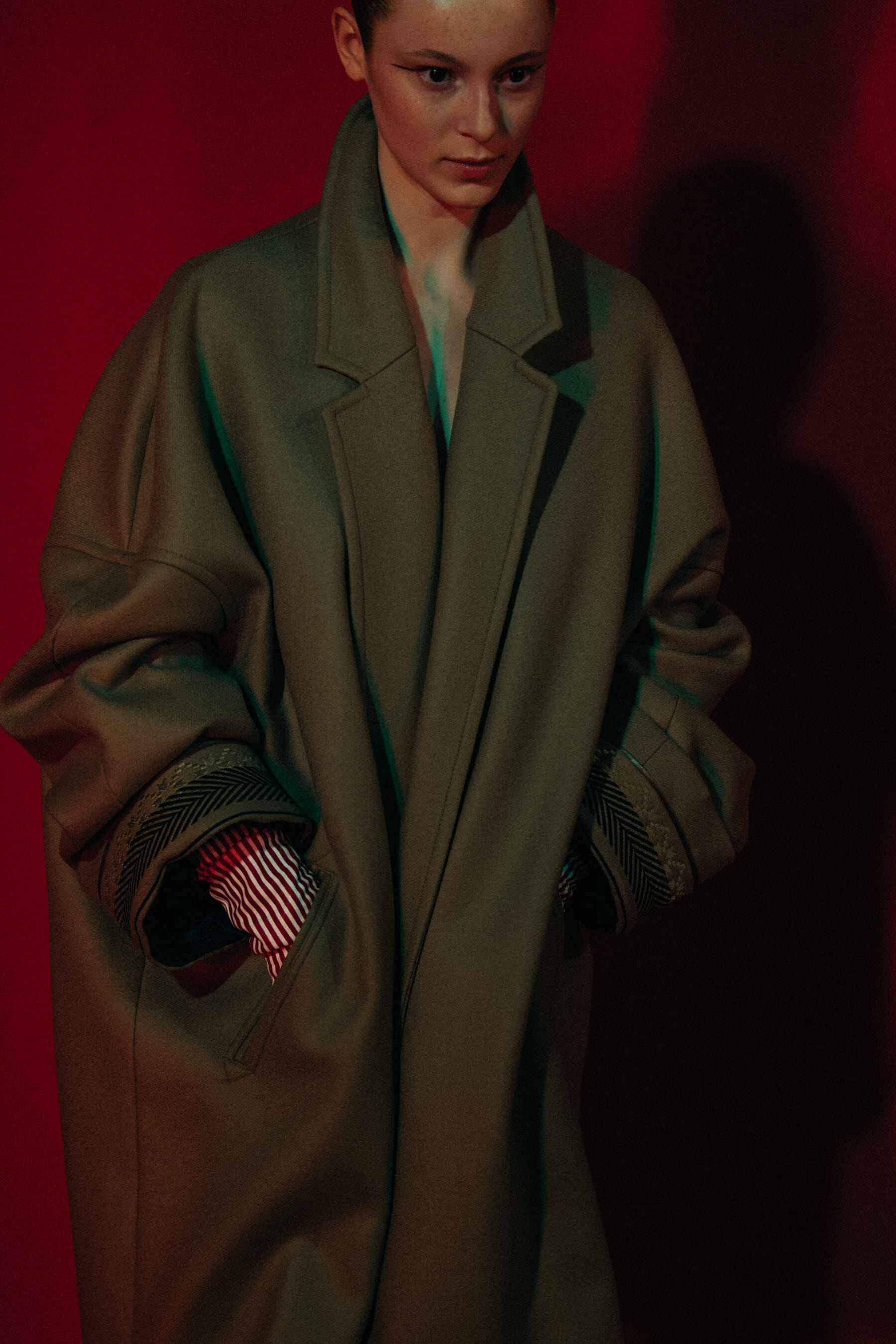 Gisele Fox backstage at Haider Ackermann
