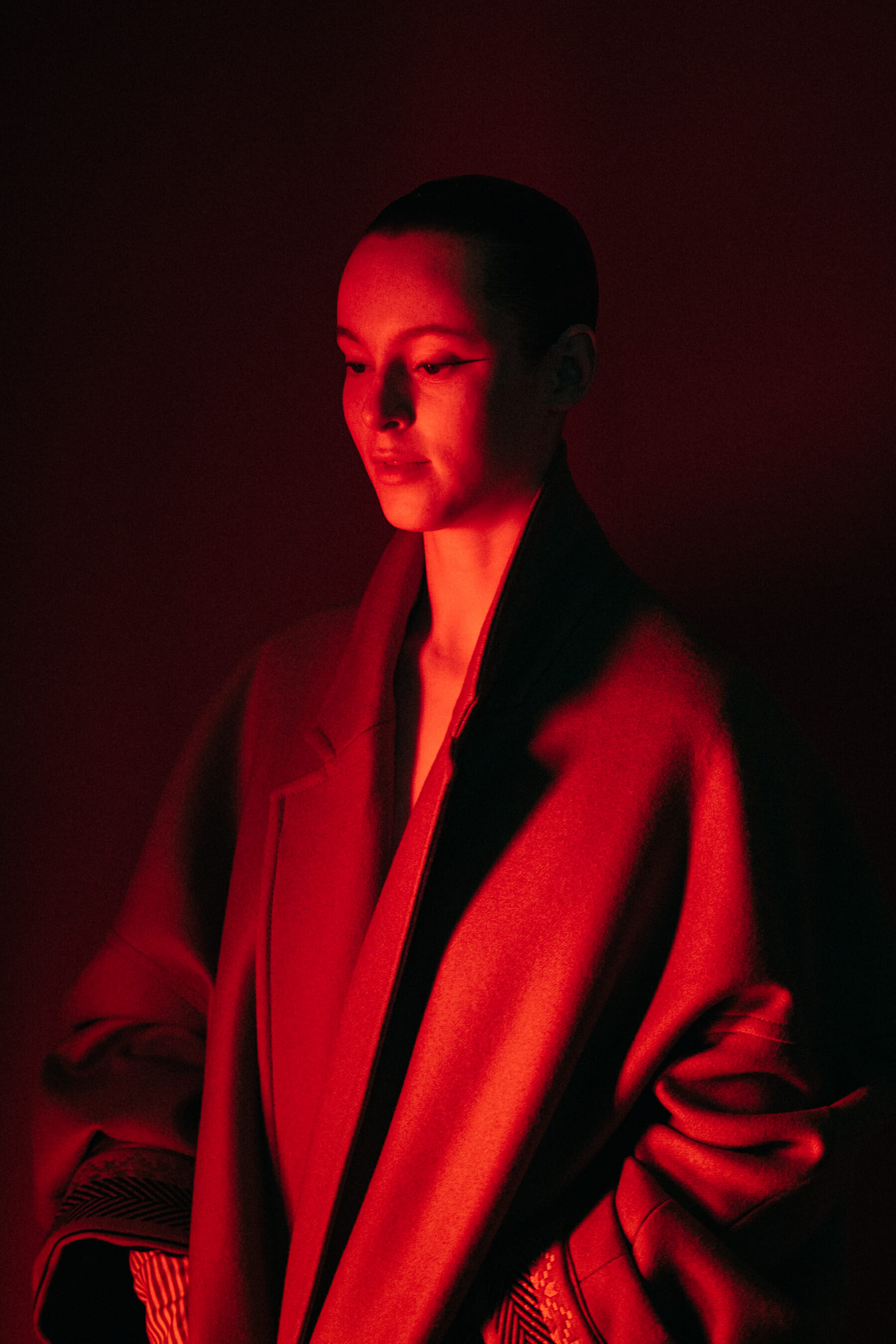 Gisele Fox backstage at Haider Ackermann