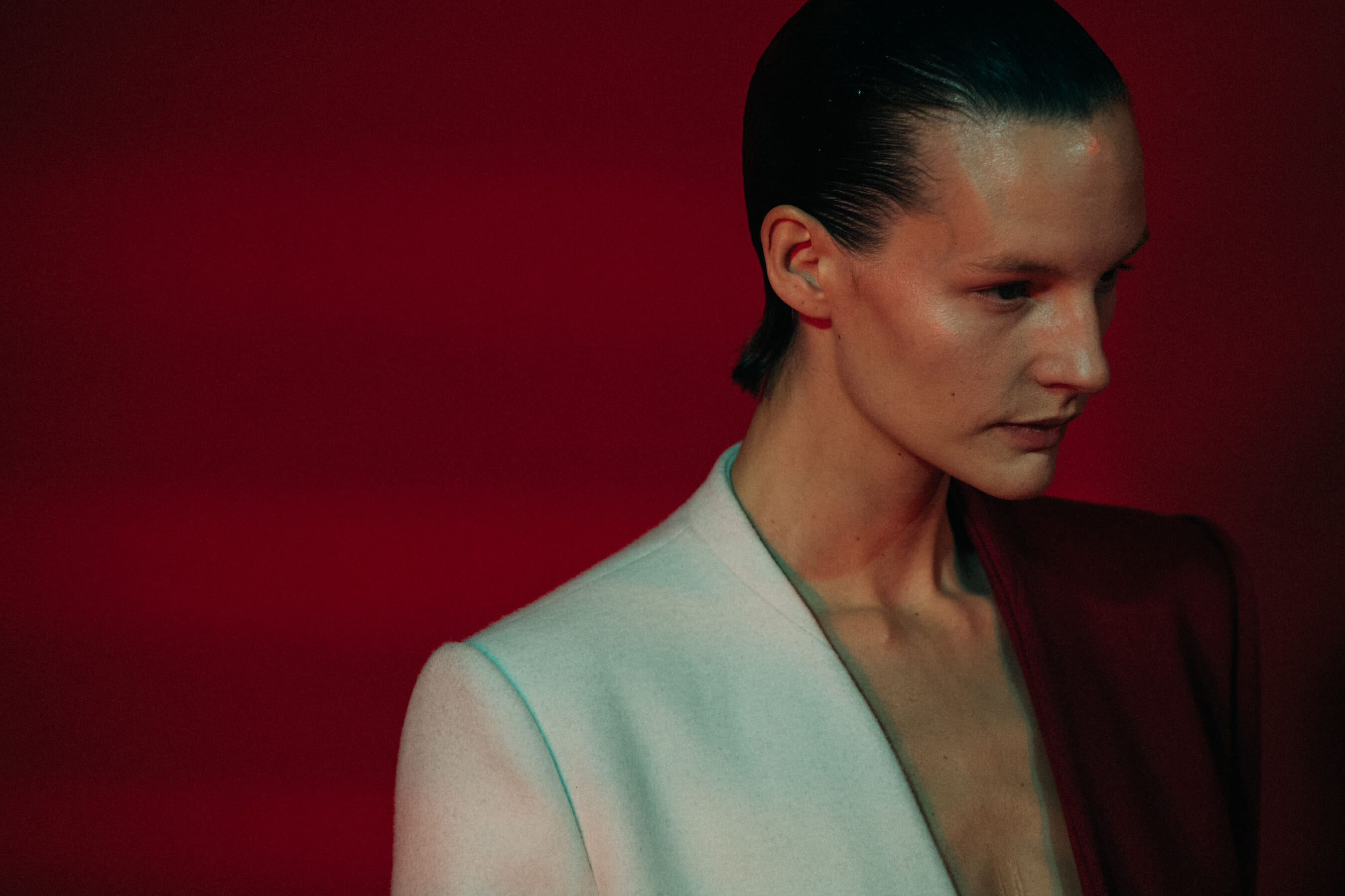 Sara Blomqvist backstage at Haider Ackermann