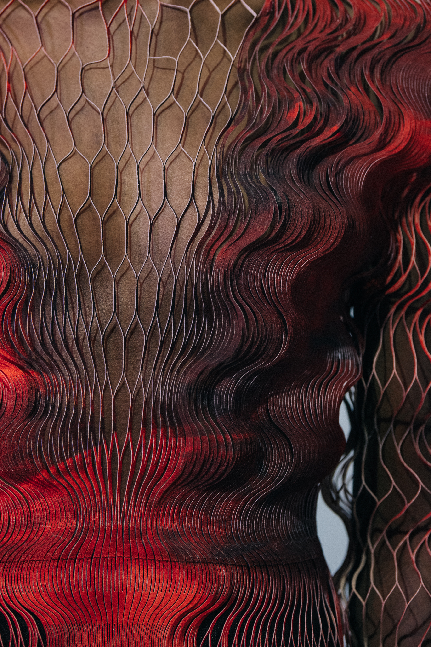 Achol Akiima Ajak backstage at Iris van Herpen