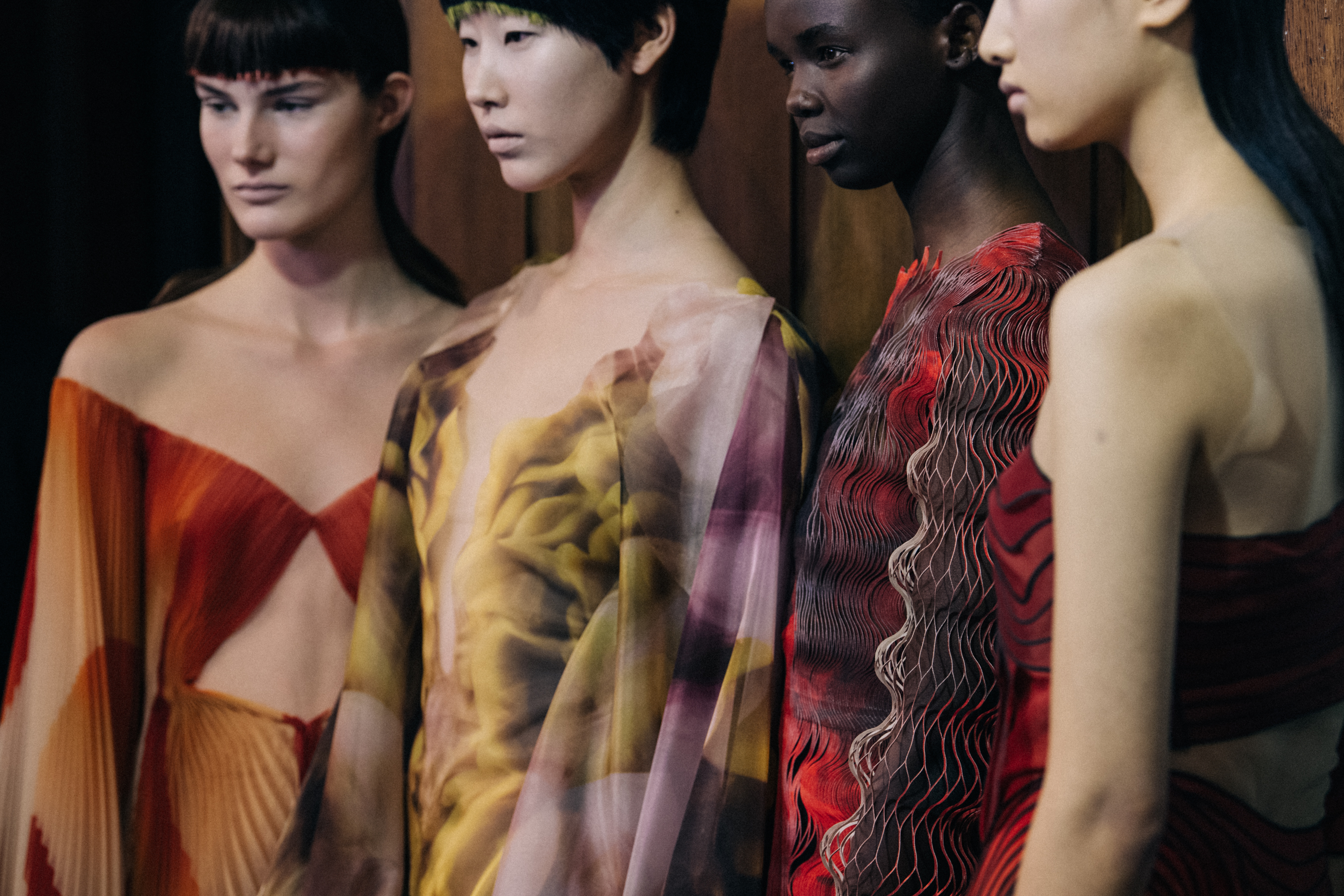 Achol Akiima Ajak backstage at Iris van Herpen