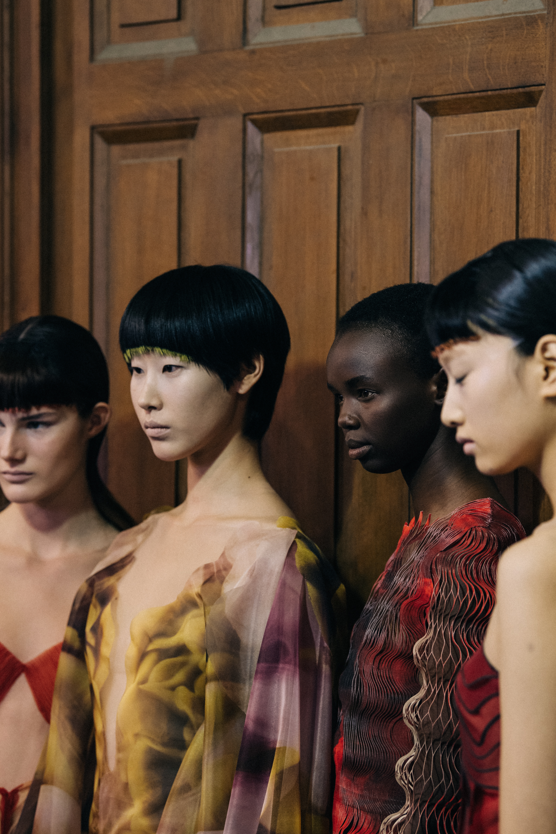 Achol Akiima Ajak backstage at Iris van Herpen