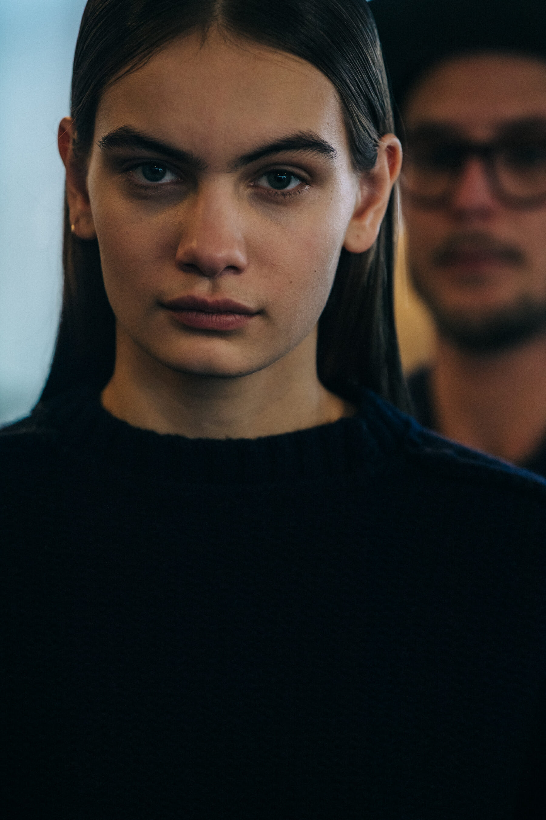 Nina Marker backstage at J.Lindeberg