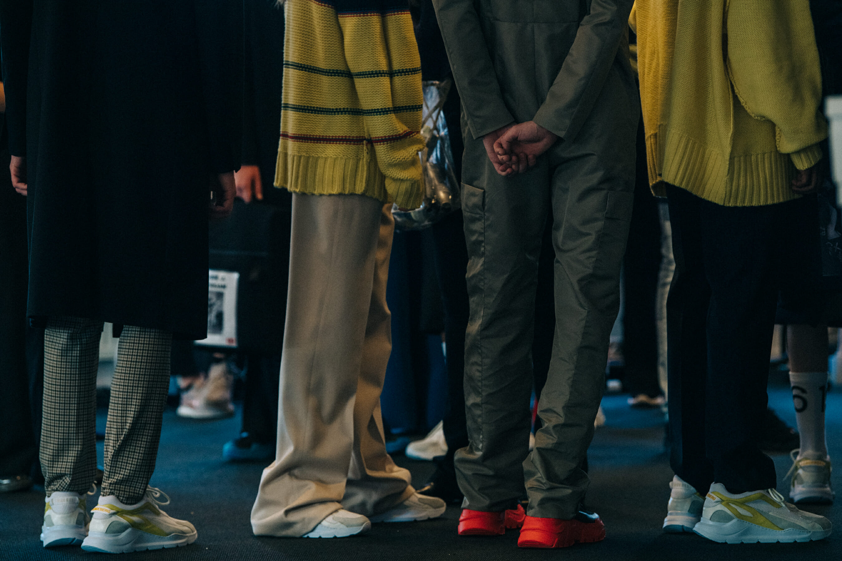 Shami Ezra backstage at J.Lindeberg