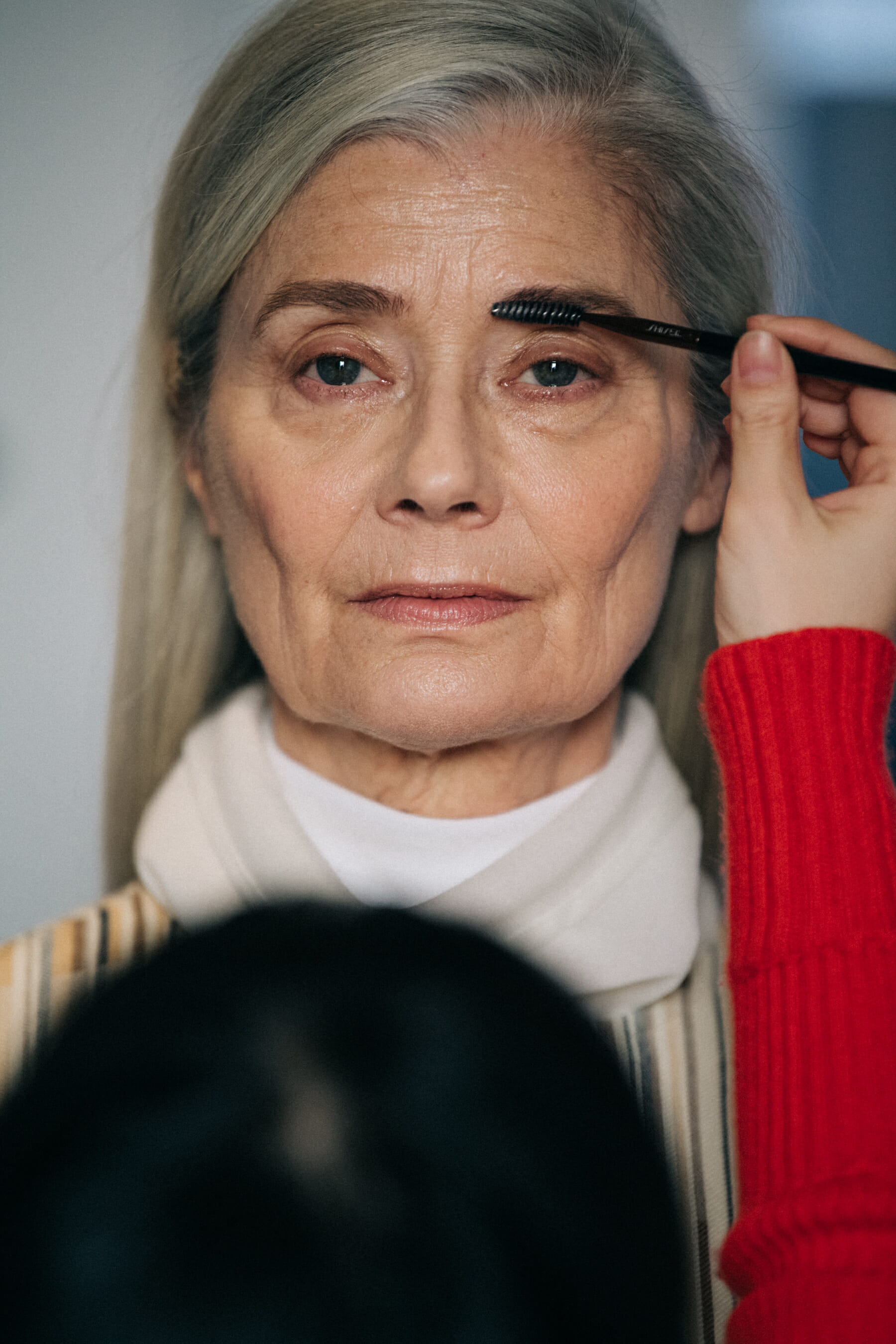 Axelle Doue backstage at Nehera