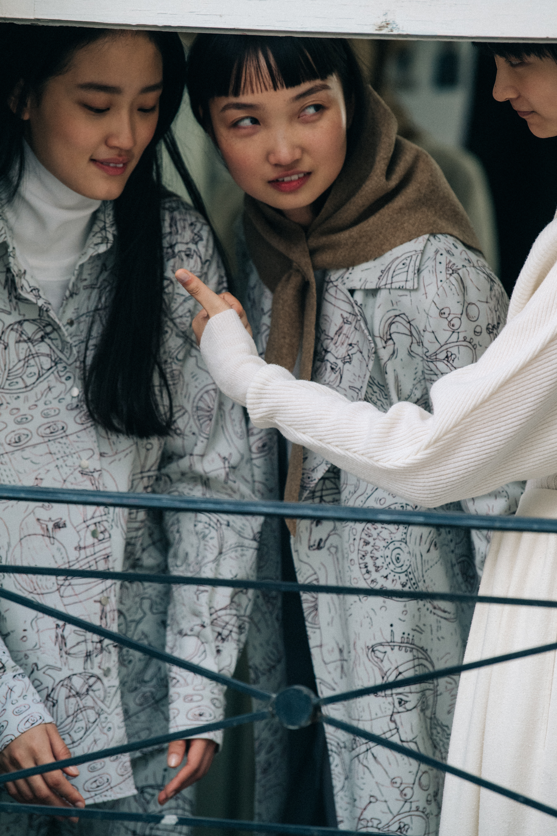 Models backstage at Nehera