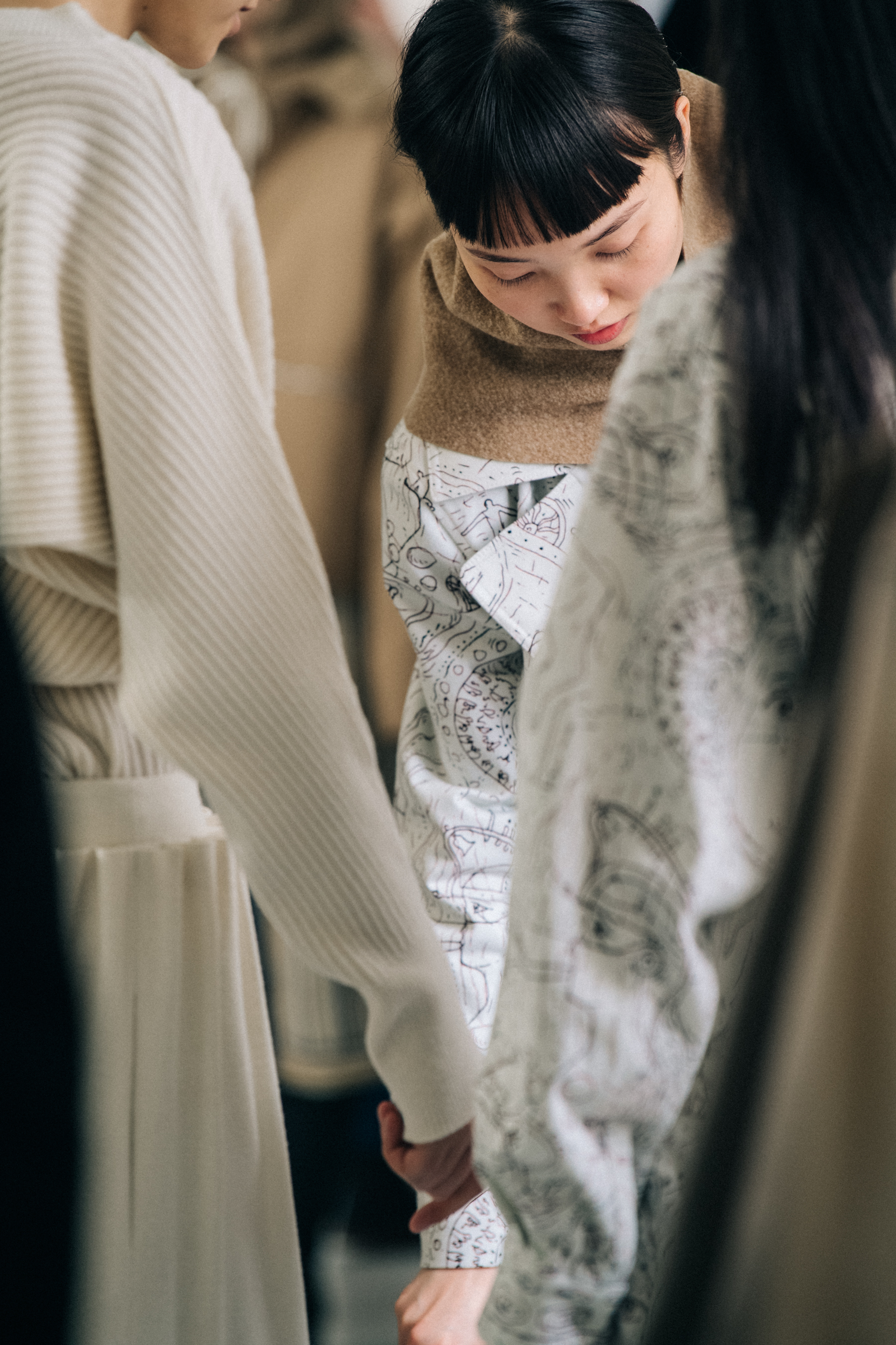 Models backstage at Nehera