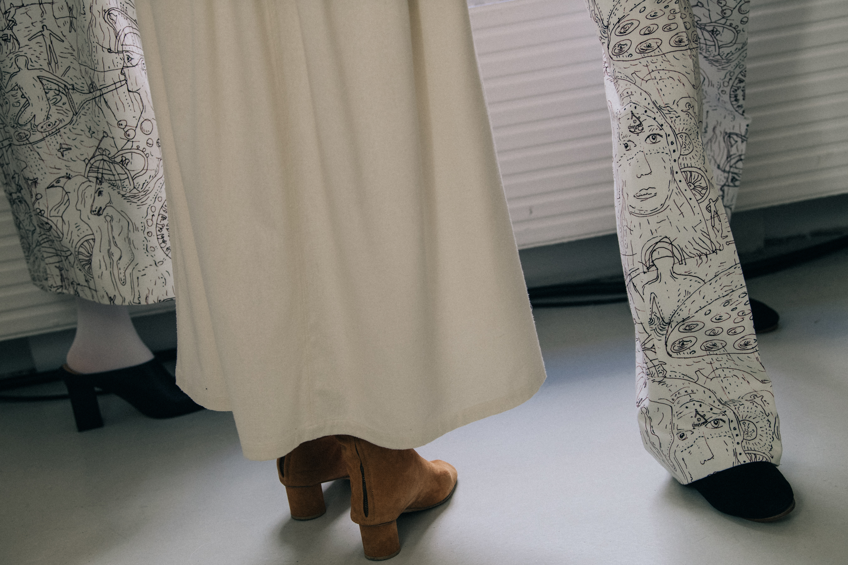 Models backstage at Nehera